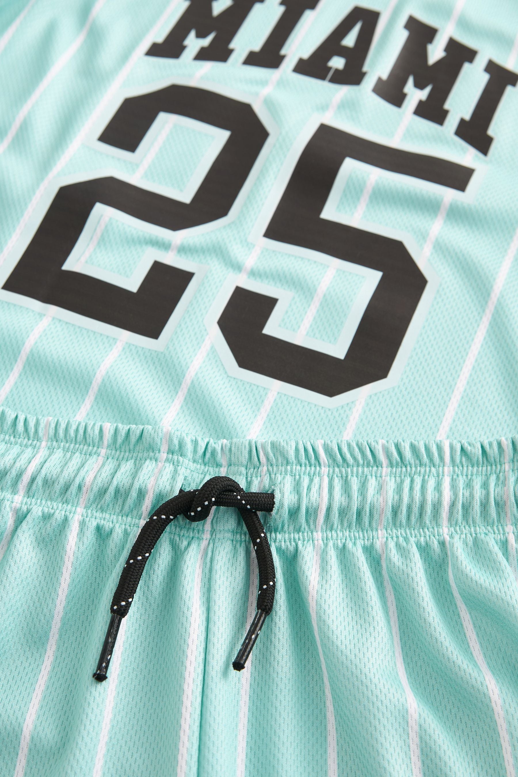 Mint Green Miami Mesh Vest and Shorts Set (3-16yrs)