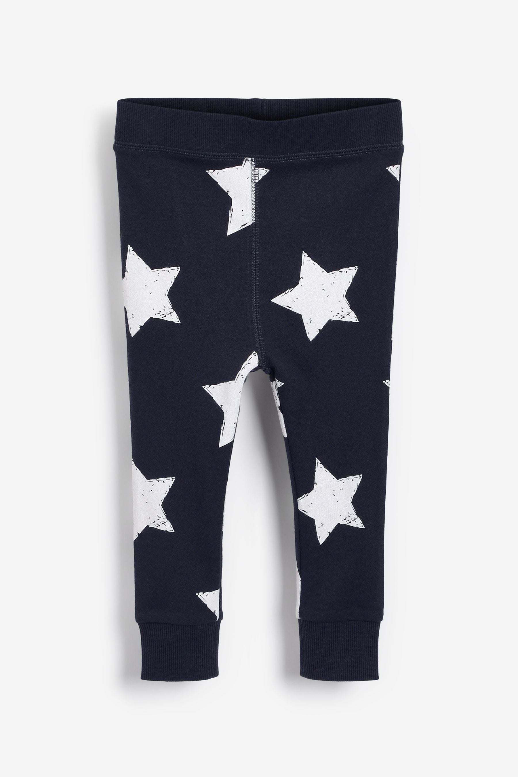 Navy Blue/White Star 3 Pack Snuggle Long Sleeve Pyjamas (9mths-10yrs)