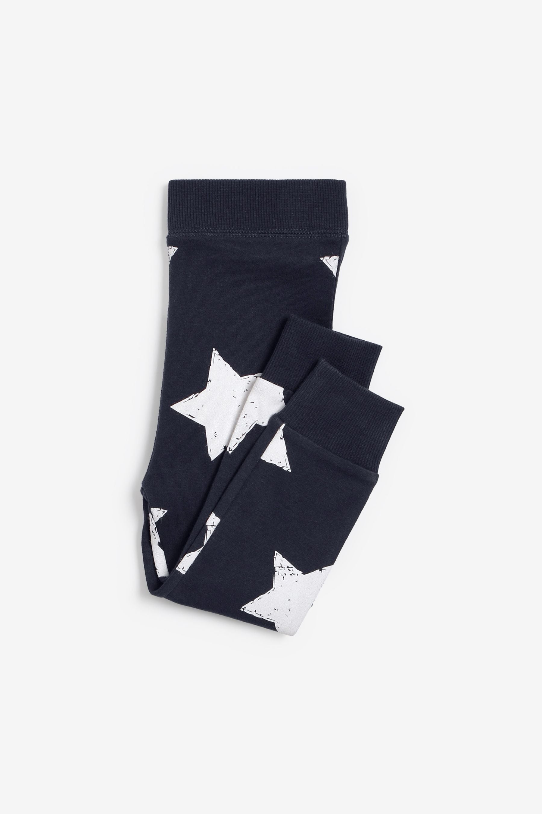 Navy Blue/White Star 3 Pack Snuggle Long Sleeve Pyjamas (9mths-10yrs)