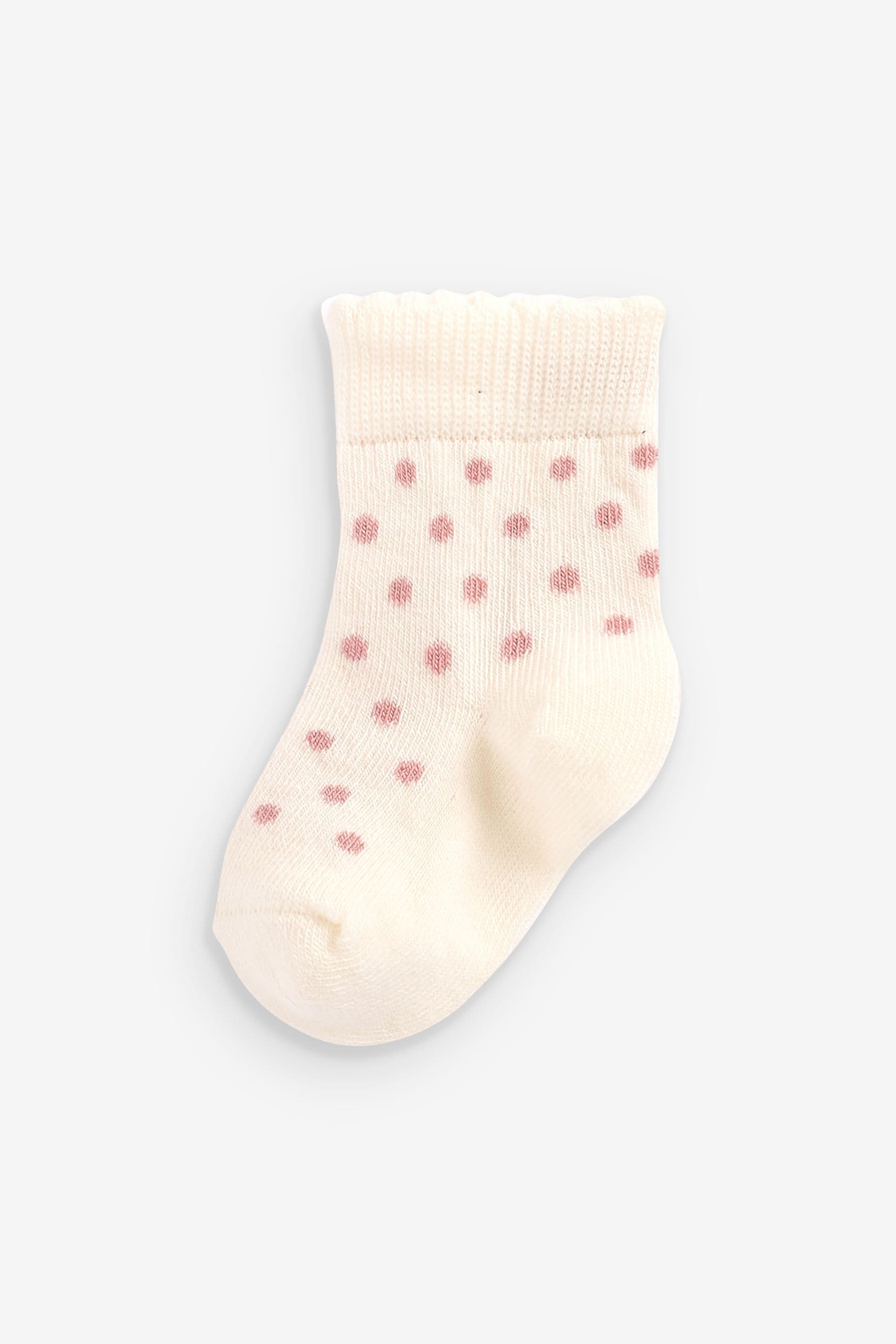 Pink Spot Baby Socks 5 Pack (0mths-2yrs)