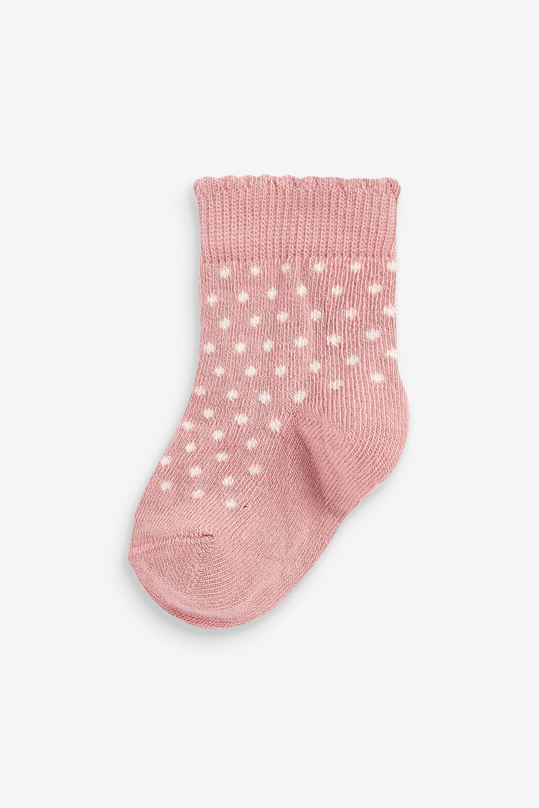 Pink Spot Baby Socks 5 Pack (0mths-2yrs)