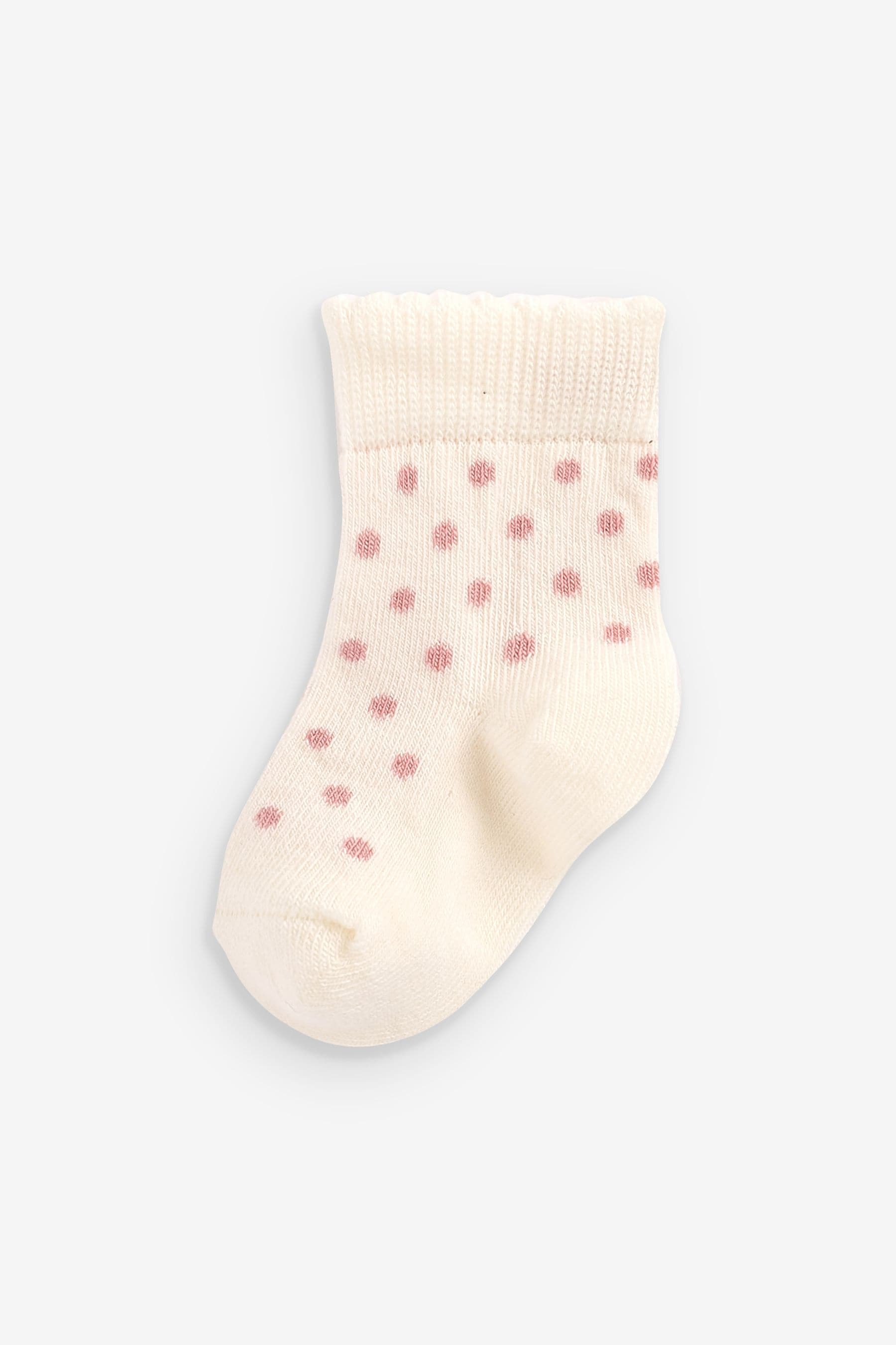 Pink Spot Baby Socks 5 Pack (0mths-2yrs)