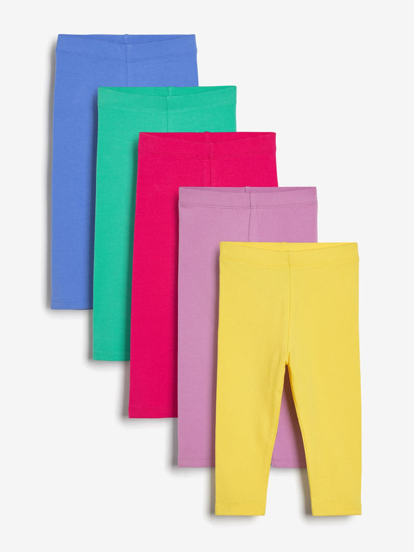 Bright 5 Pack Cotton Leggings (3mths-7yrs)