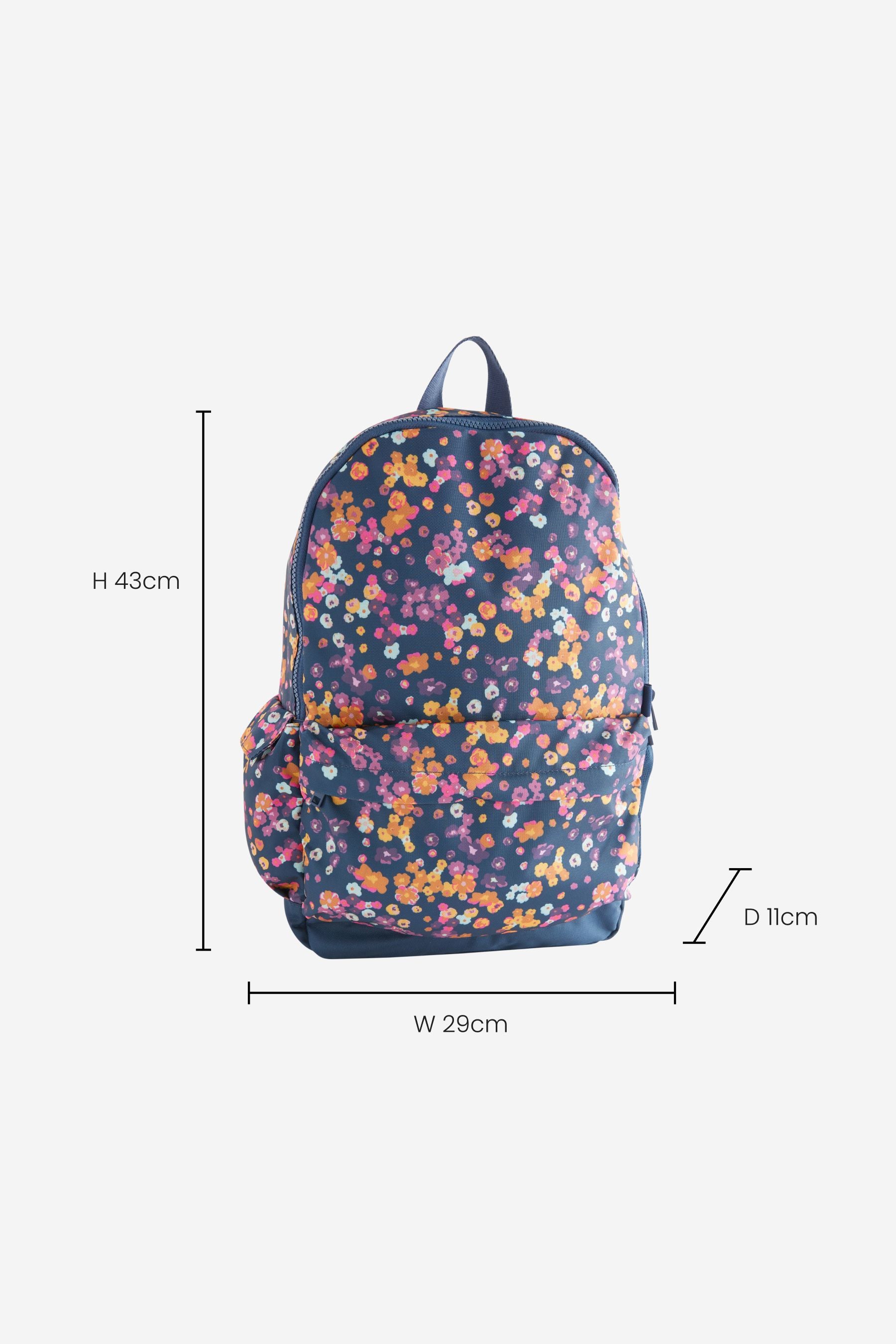 Navy Floral Backpack