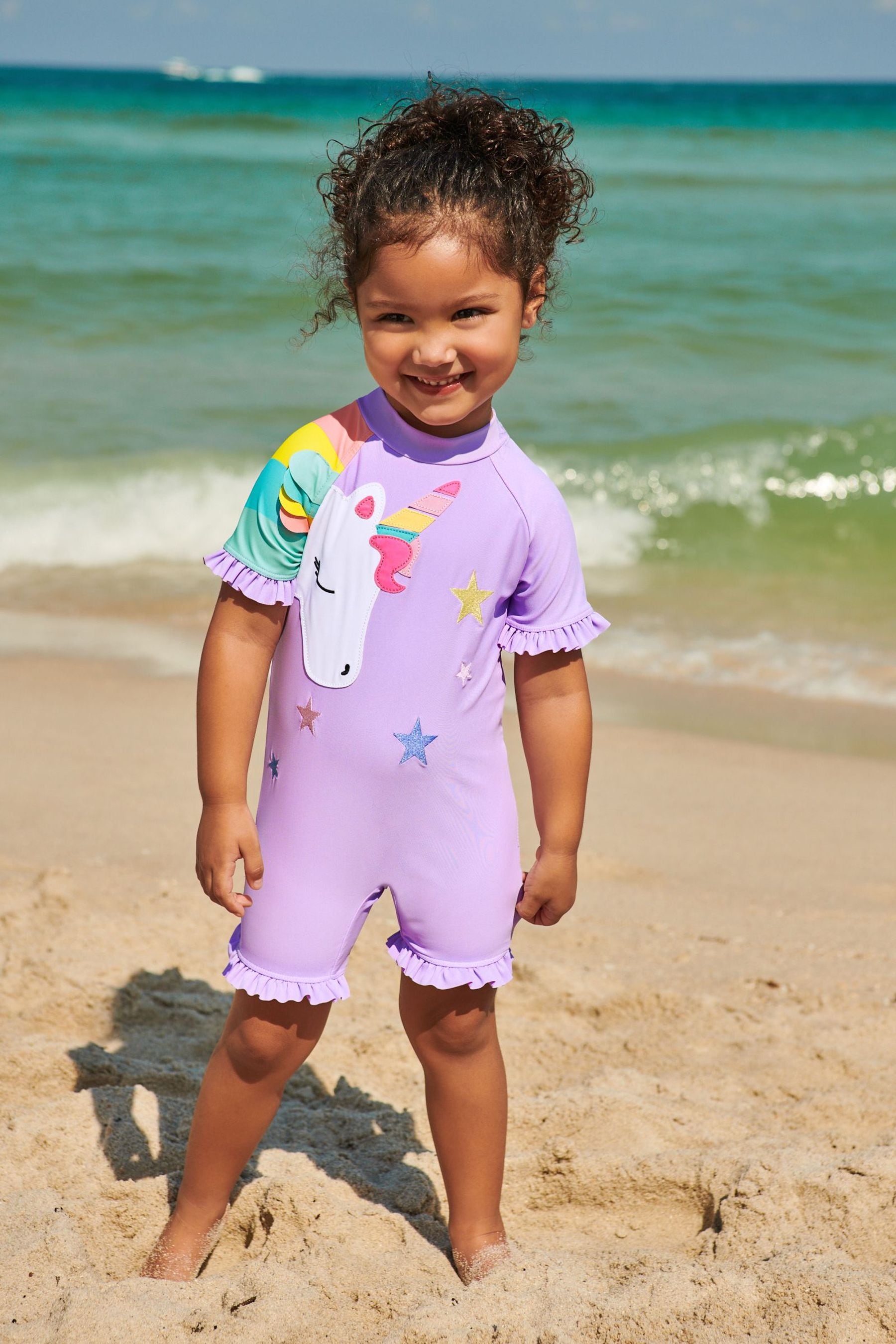 Lilac Purple Applique Character Swimsuit (3mths-7yrs)