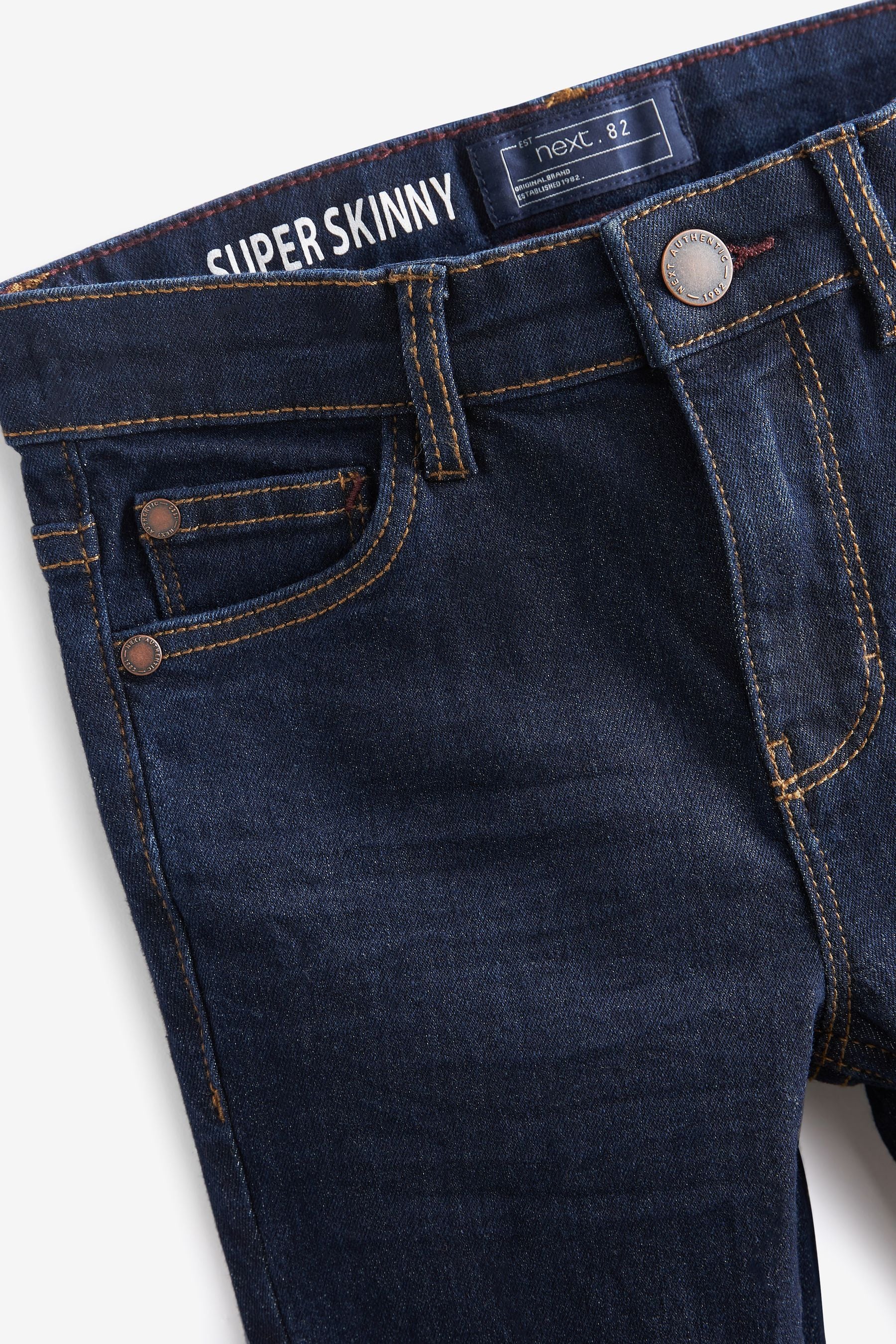 Blue Dark Super Skinny Fit Stretch Jeans (3-17yrs)