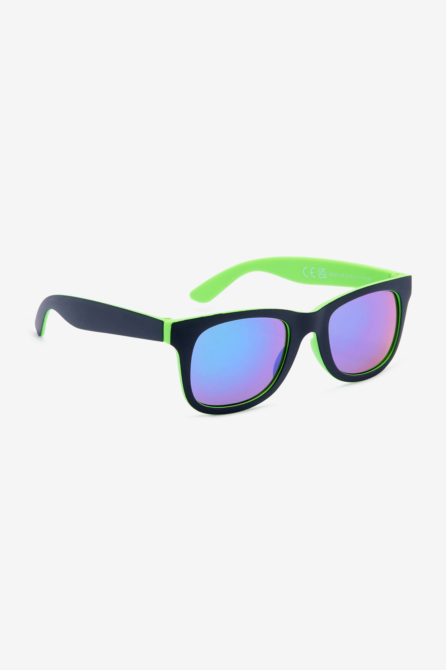 Lime Green/ Black Preppy Style Sunglasses