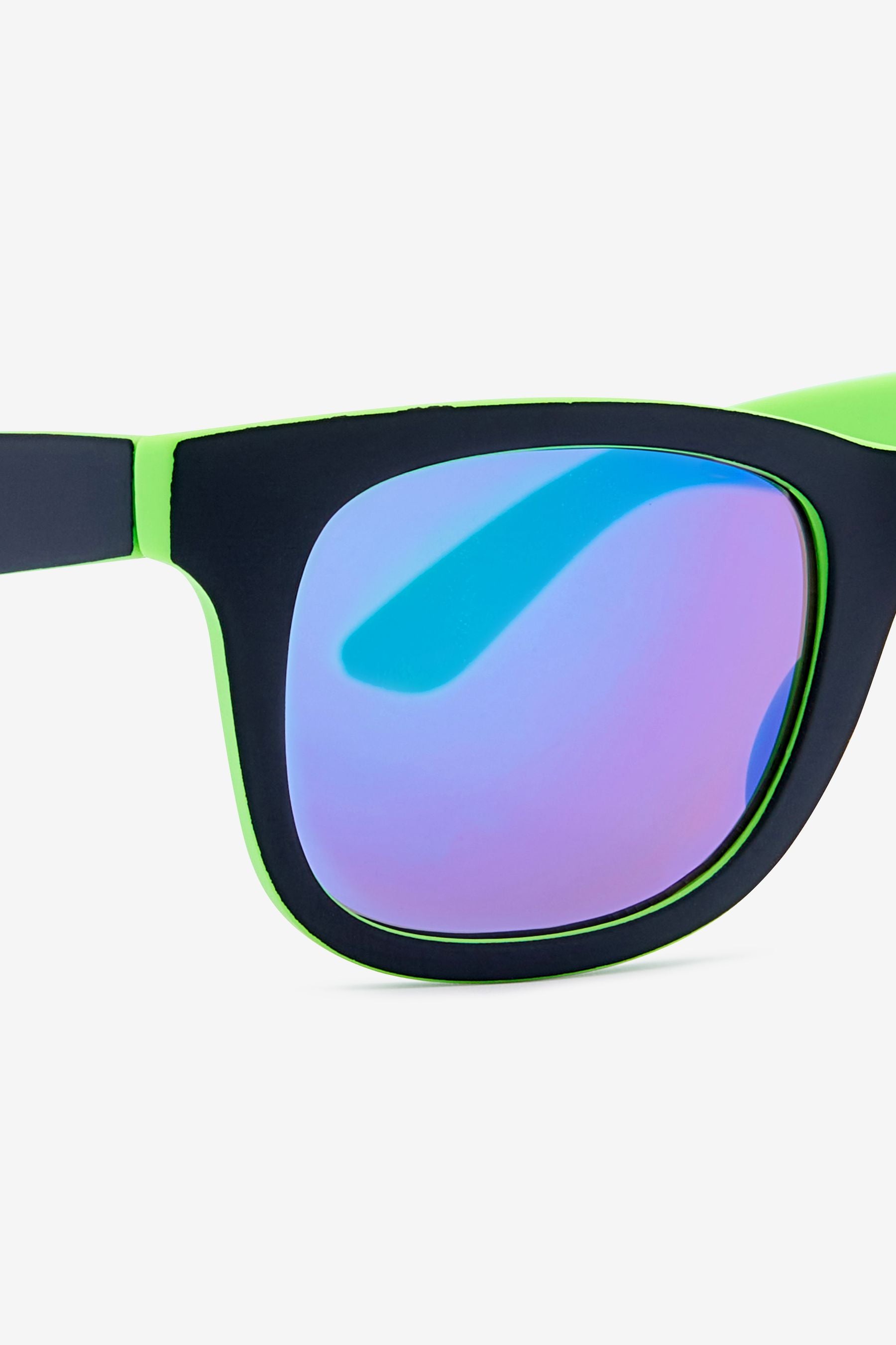 Lime Green/ Black Preppy Style Sunglasses