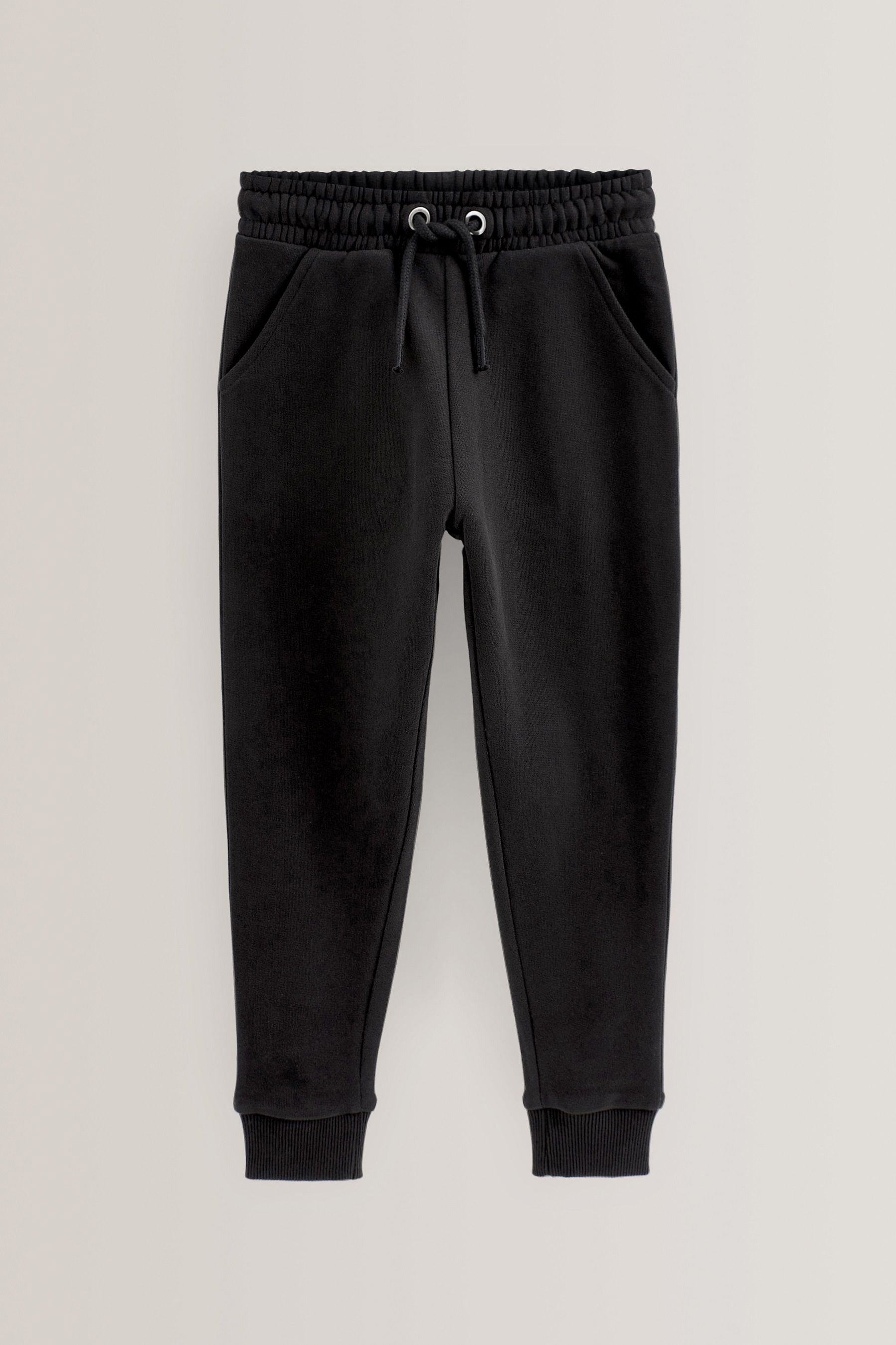 Black Regular Soft Jersey Joggers (3-16yrs)