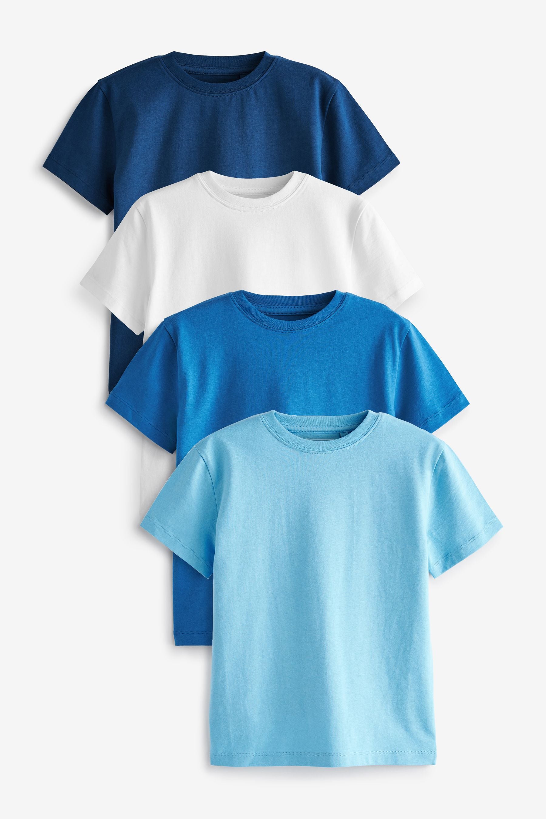 Blues 100% Cotton Short Sleeves T-Shirts 4 Pack (3-16yrs)