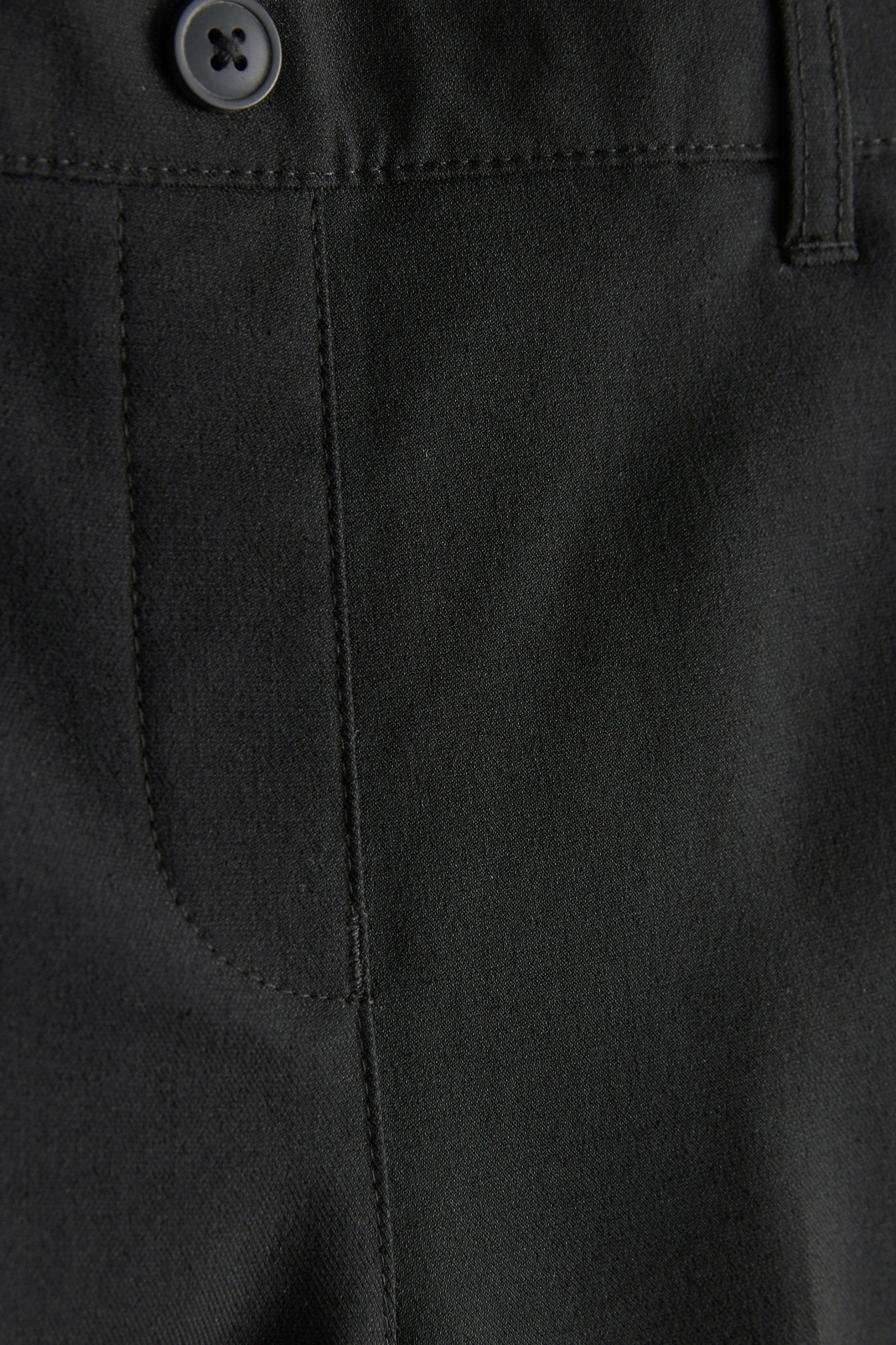 Black Pull-On Waist Plain Front School Trousers (3-17yrs)