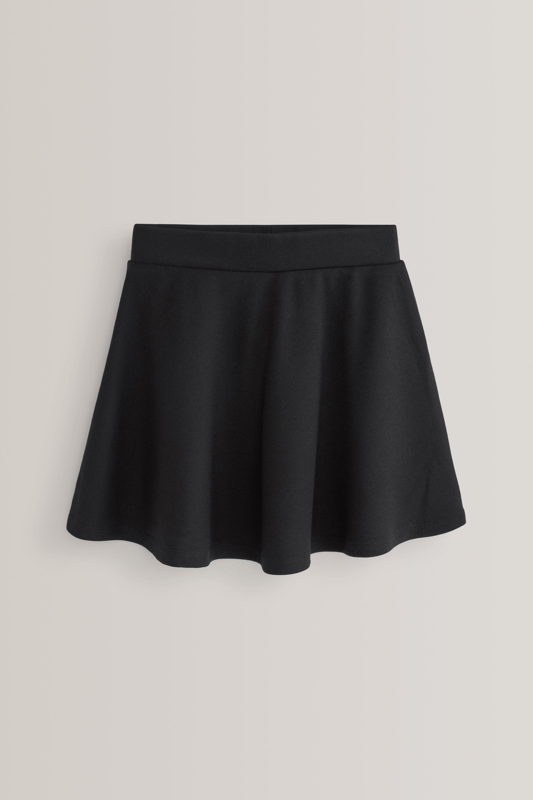 Black 2 Pack Jersey Stretch Pull-On Waist School Skater Skirts (3-17yrs)