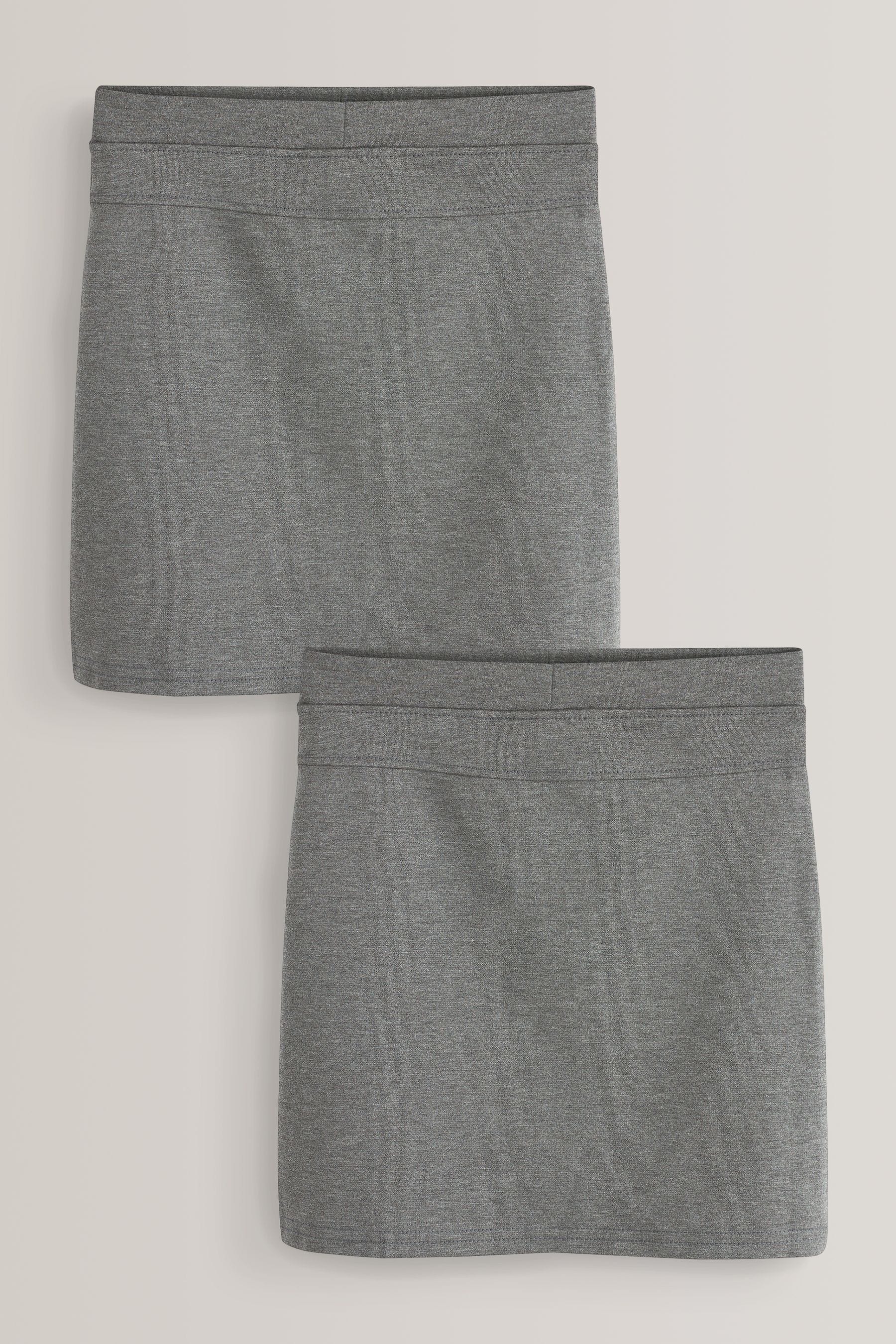 Grey Jersey Stretch Pull-On School Pencil Skirts 2 Pack (3-17yrs)