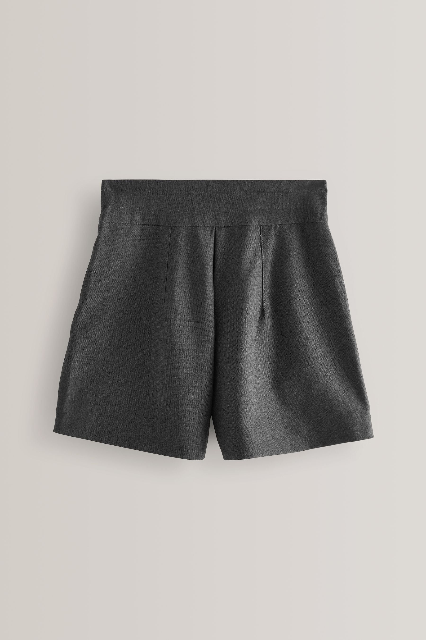 Grey High Waisted School Shorts (3-16yrs)