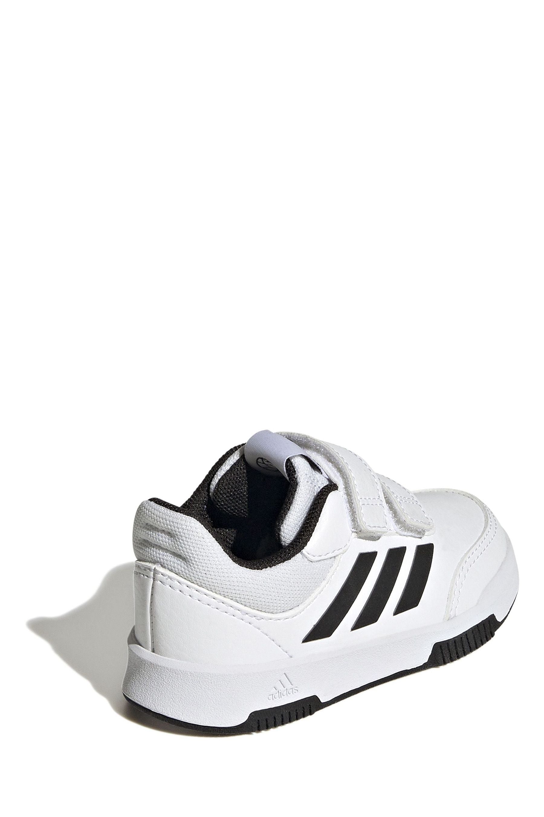 White/Black adidas Tensaur Hook and Loop Shoes