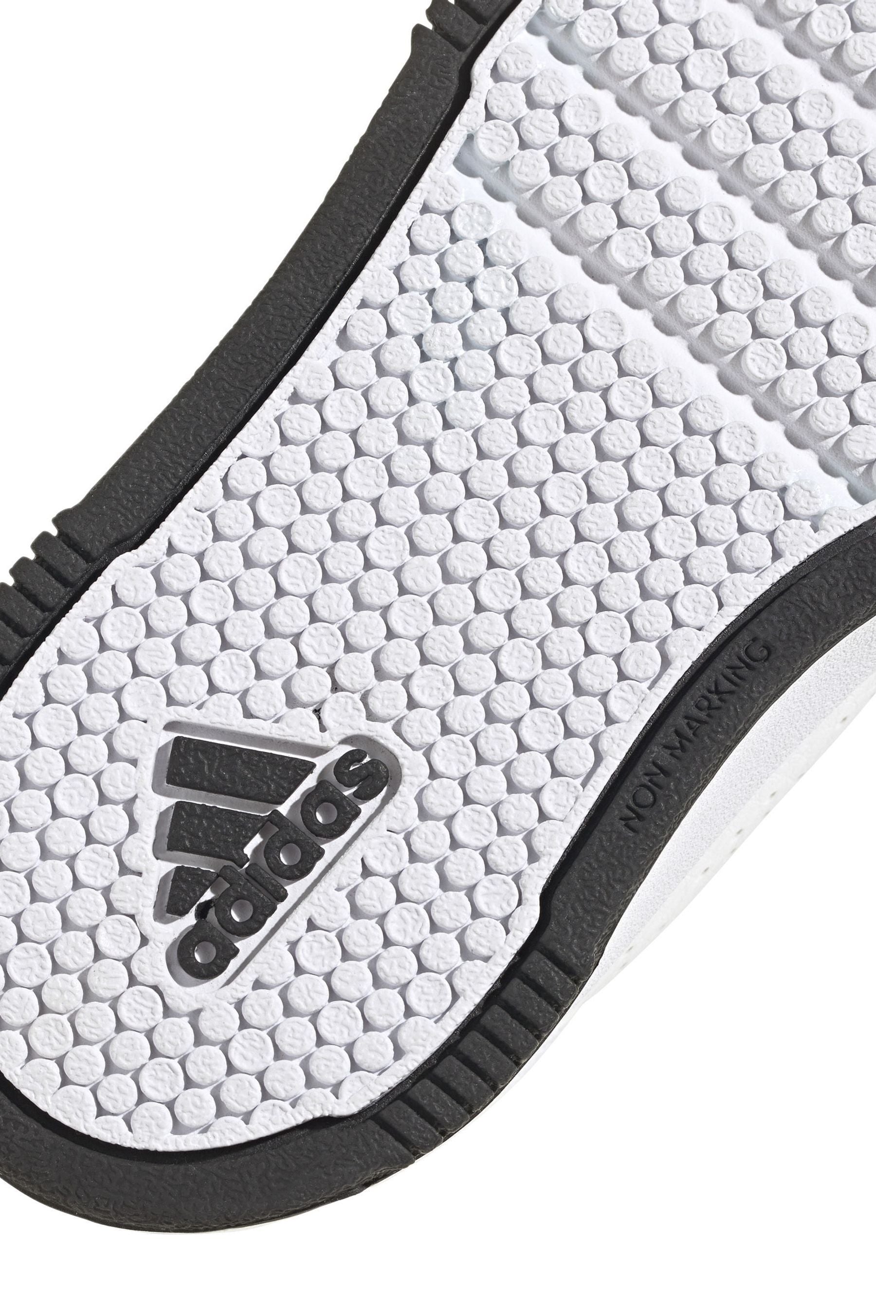 White/Black adidas Tensaur Hook and Loop Shoes