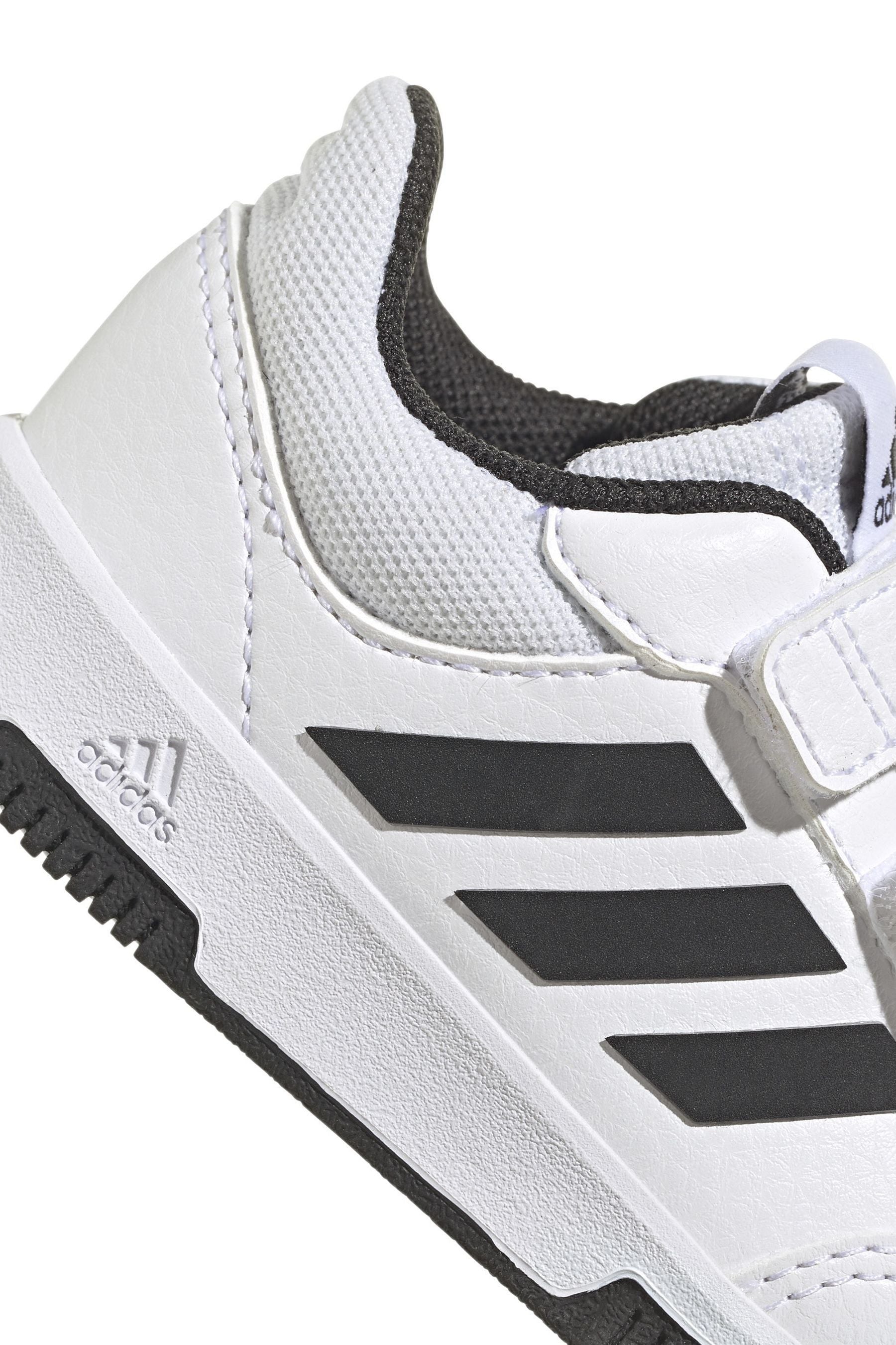 White/Black adidas Tensaur Hook and Loop Shoes