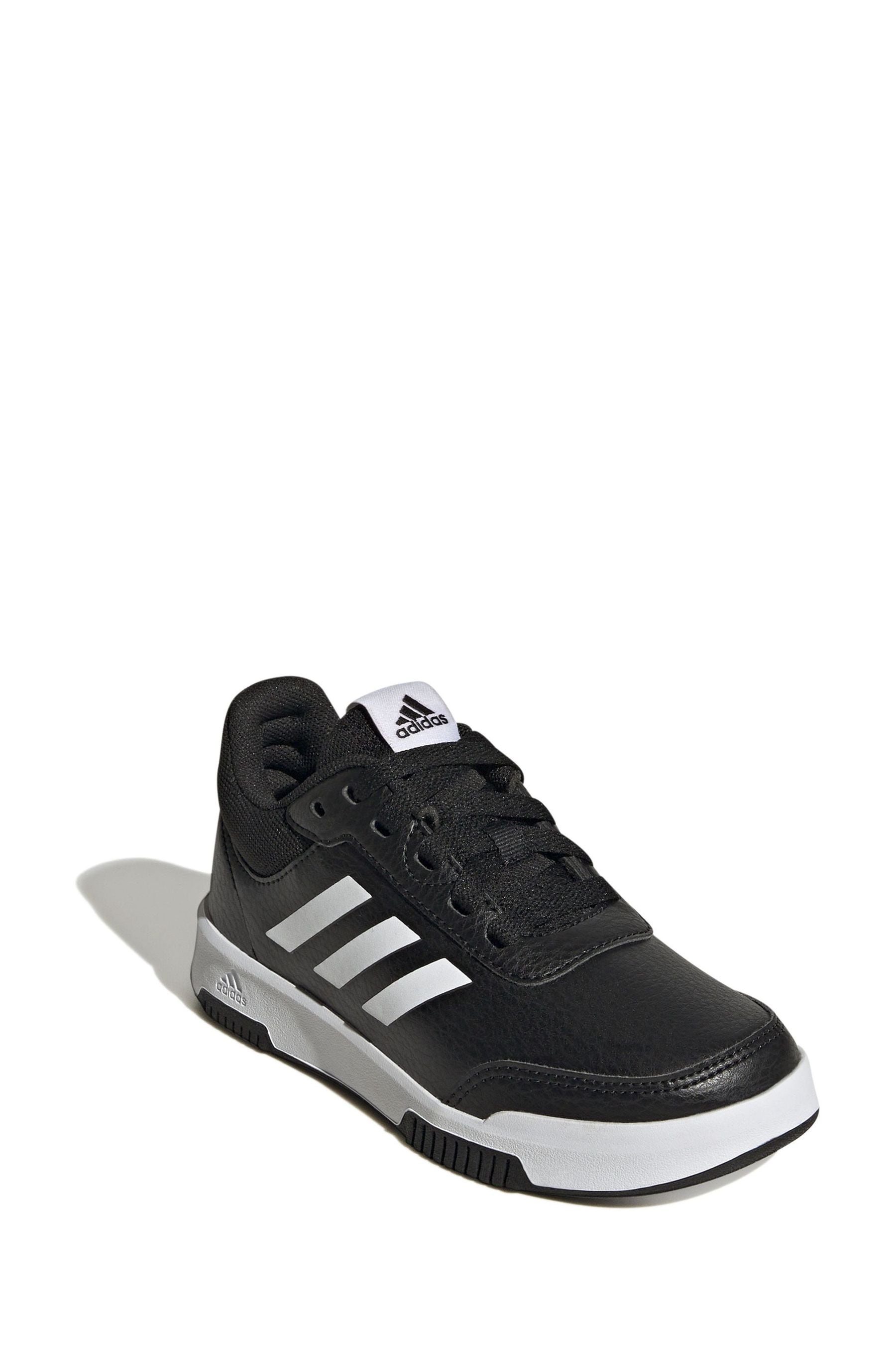 adidas Originals Black/White Tensaur Sport Lace Up Trainers