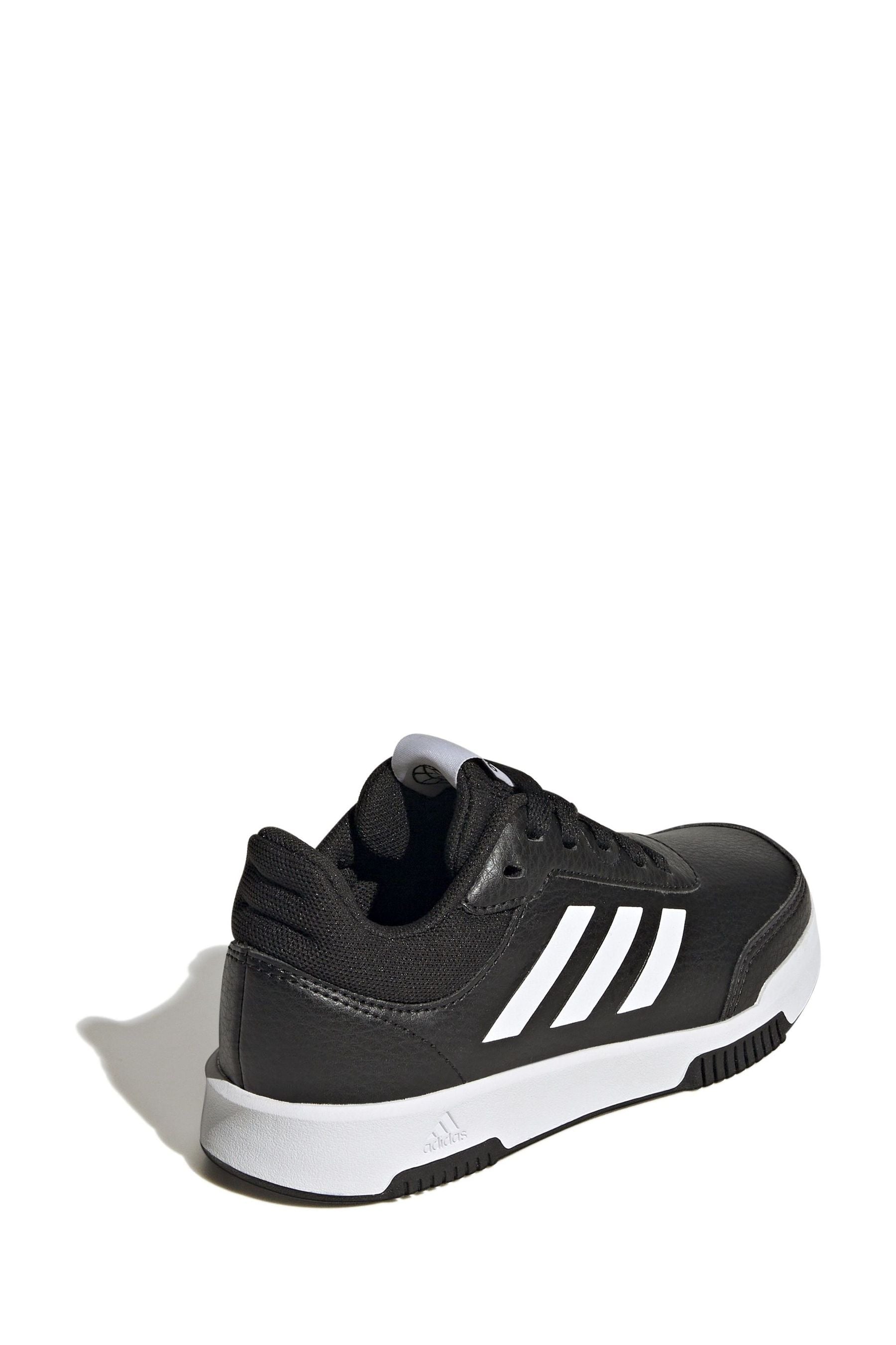 adidas Originals Black/White Tensaur Sport Lace Up Trainers