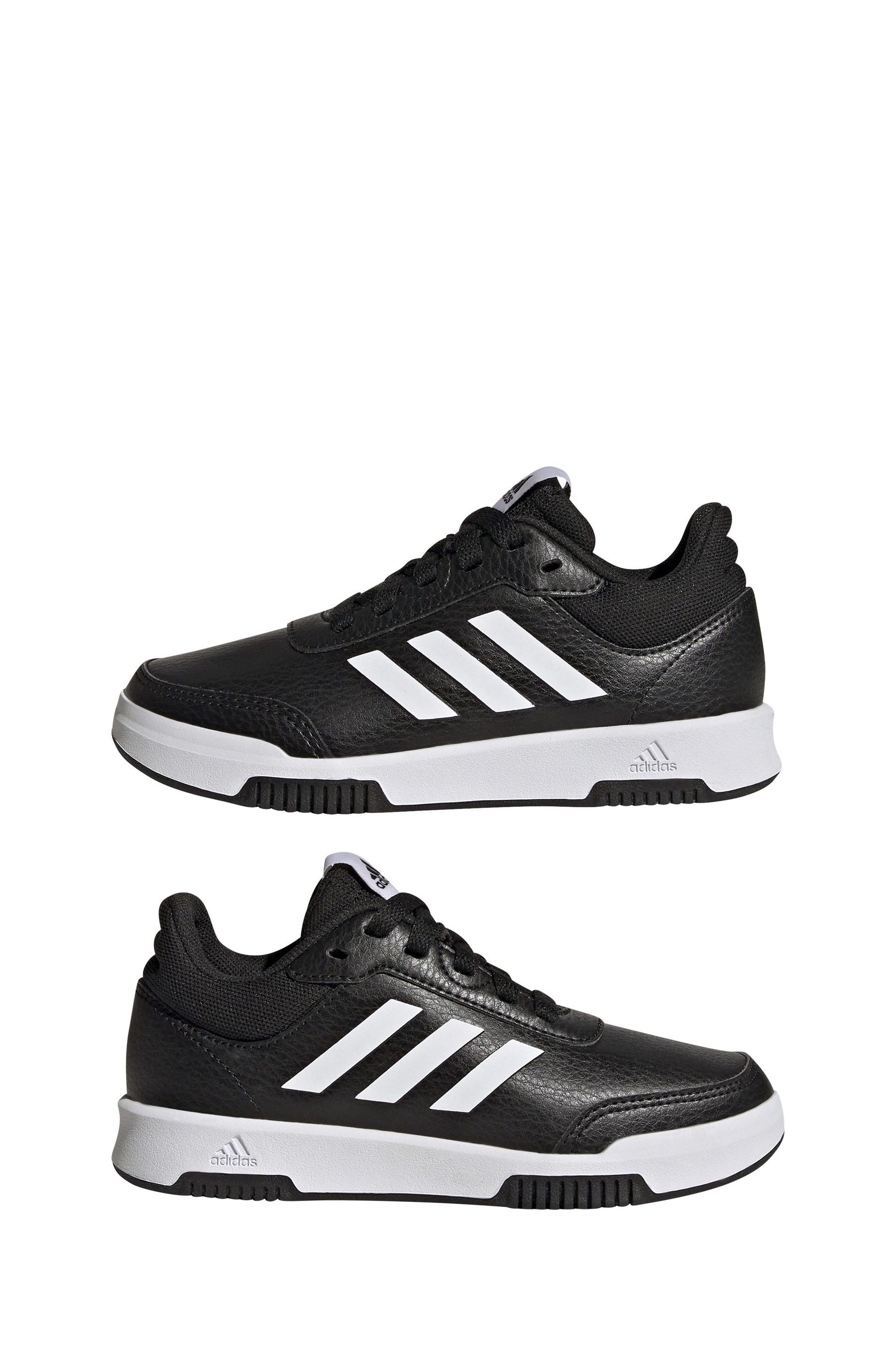 adidas Originals Black/White Tensaur Sport Lace Up Trainers