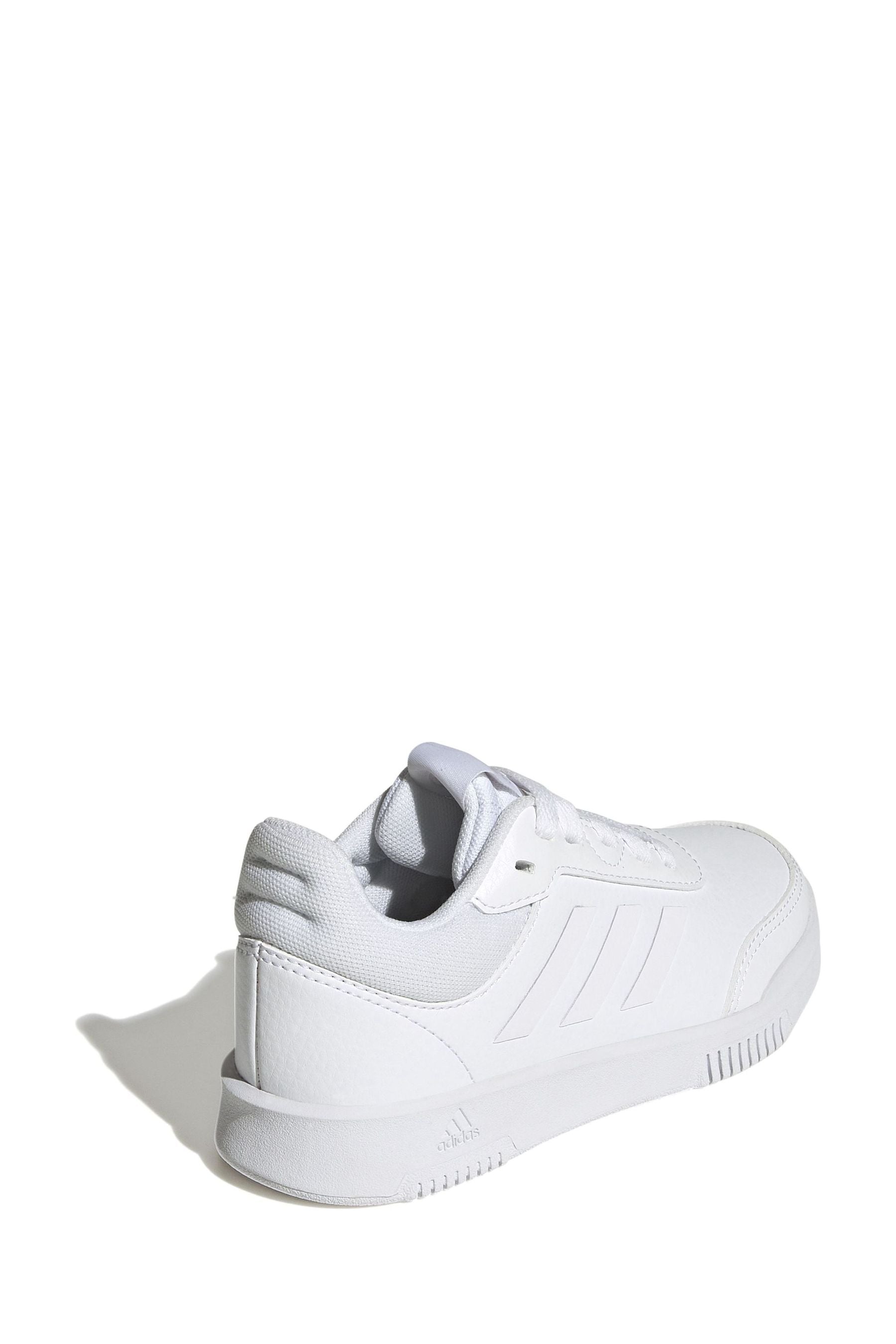 adidas White Tensaur Sport Lace Up Trainers