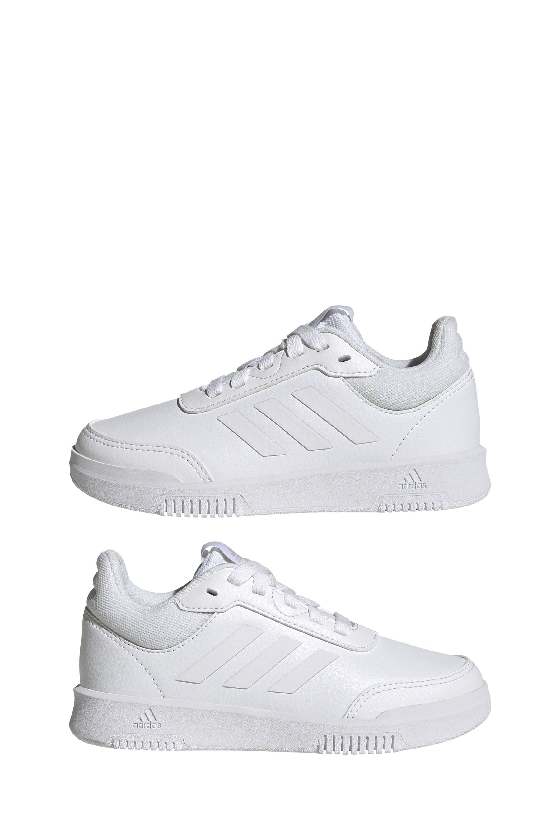 adidas White Tensaur Sport Lace Up Trainers