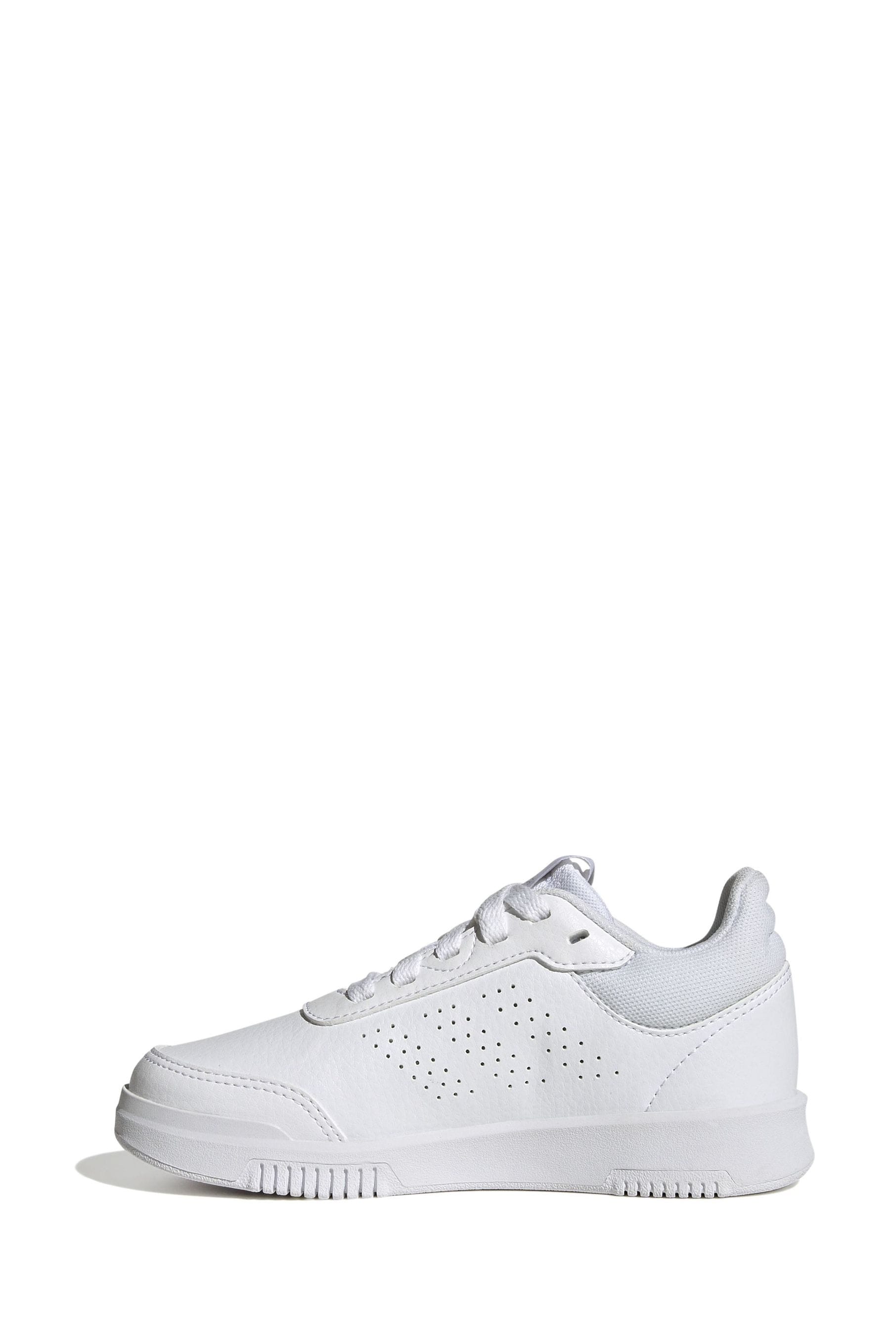 adidas White Tensaur Sport Lace Up Trainers