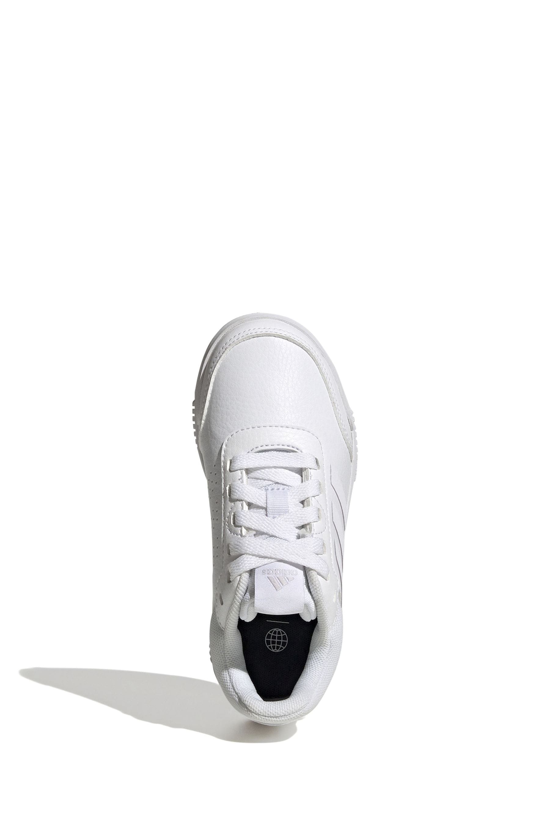 adidas White Tensaur Sport Lace Up Trainers