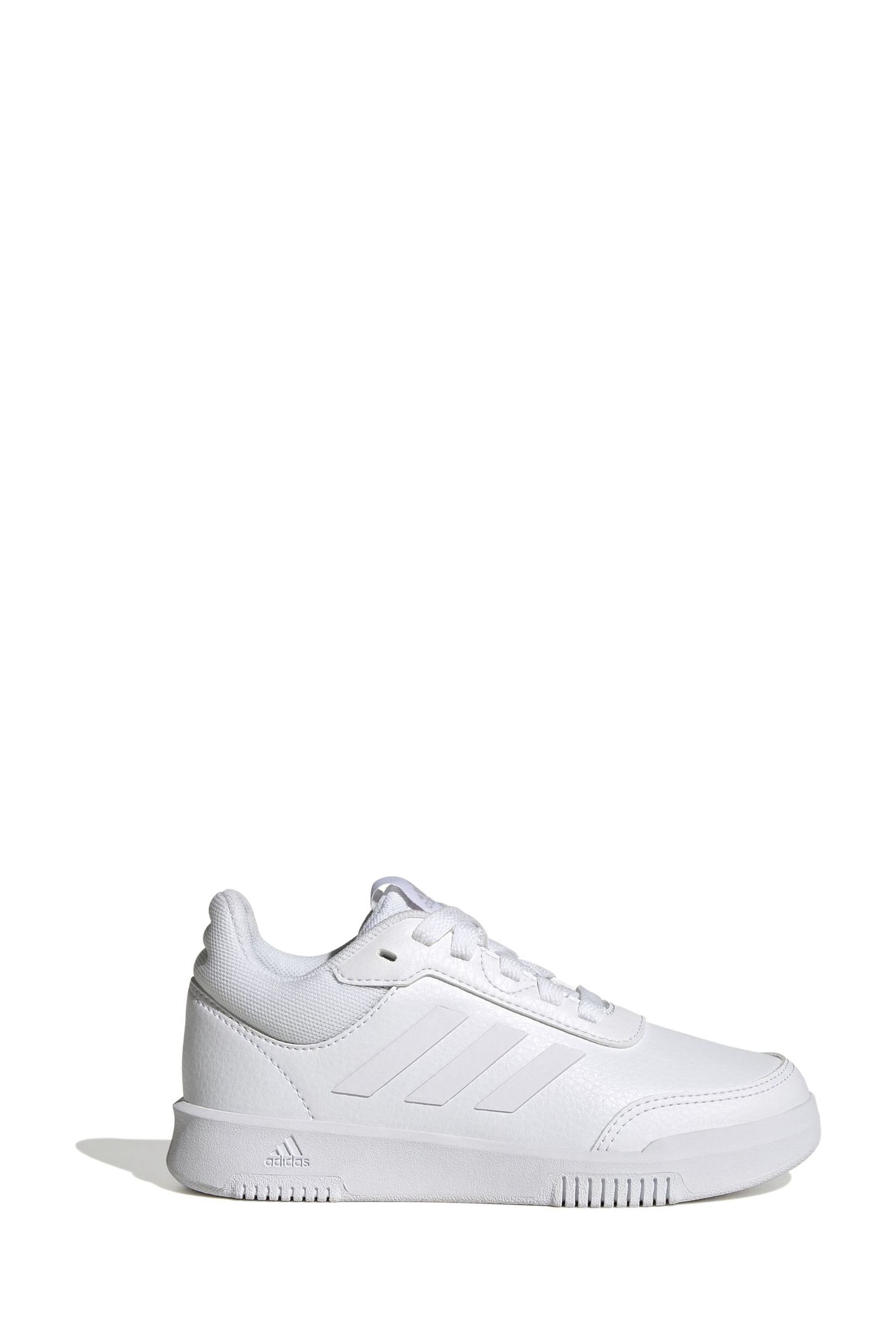 adidas White Tensaur Sport Lace Up Trainers