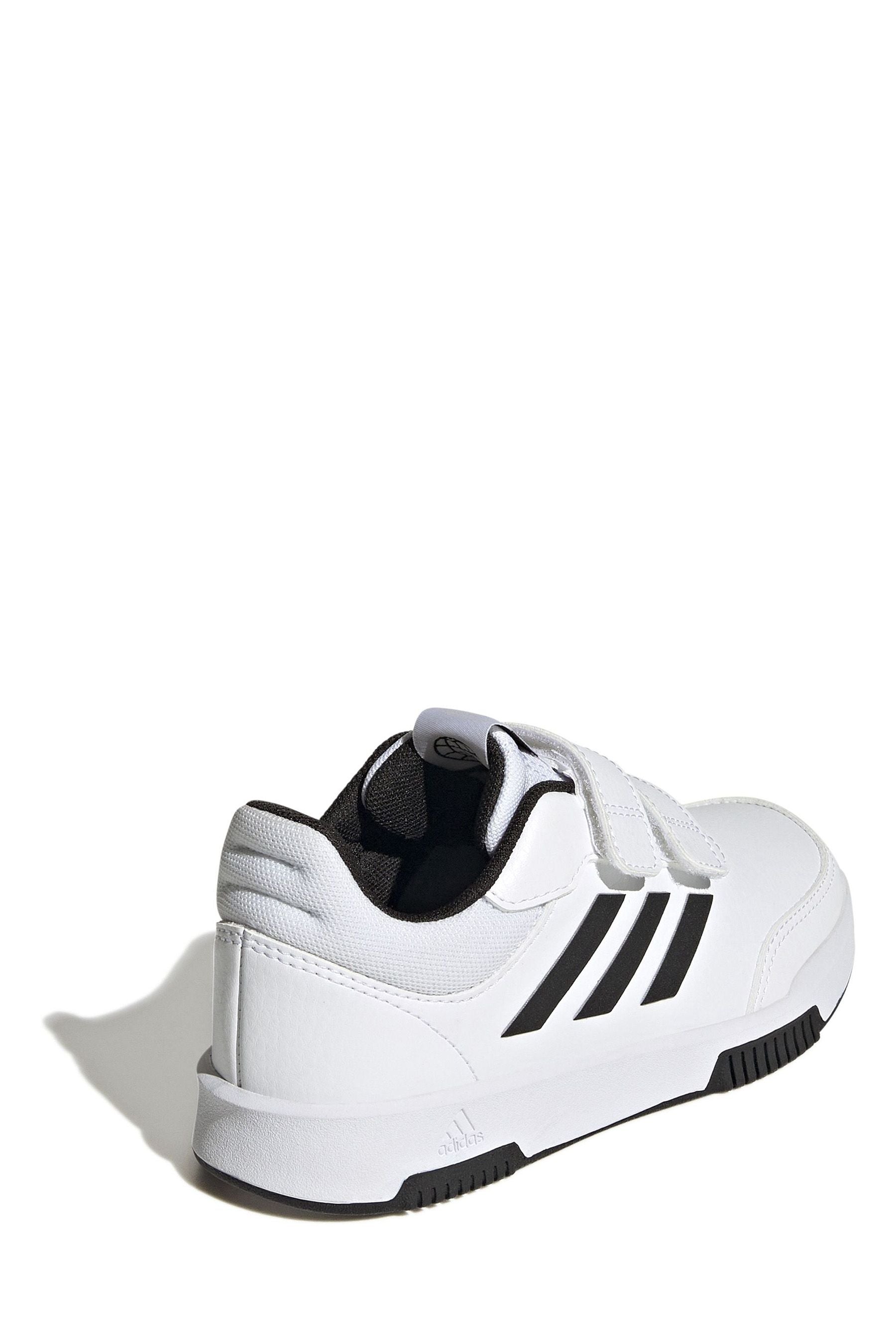 White/Black adidas Tensaur Hook and Loop Shoes