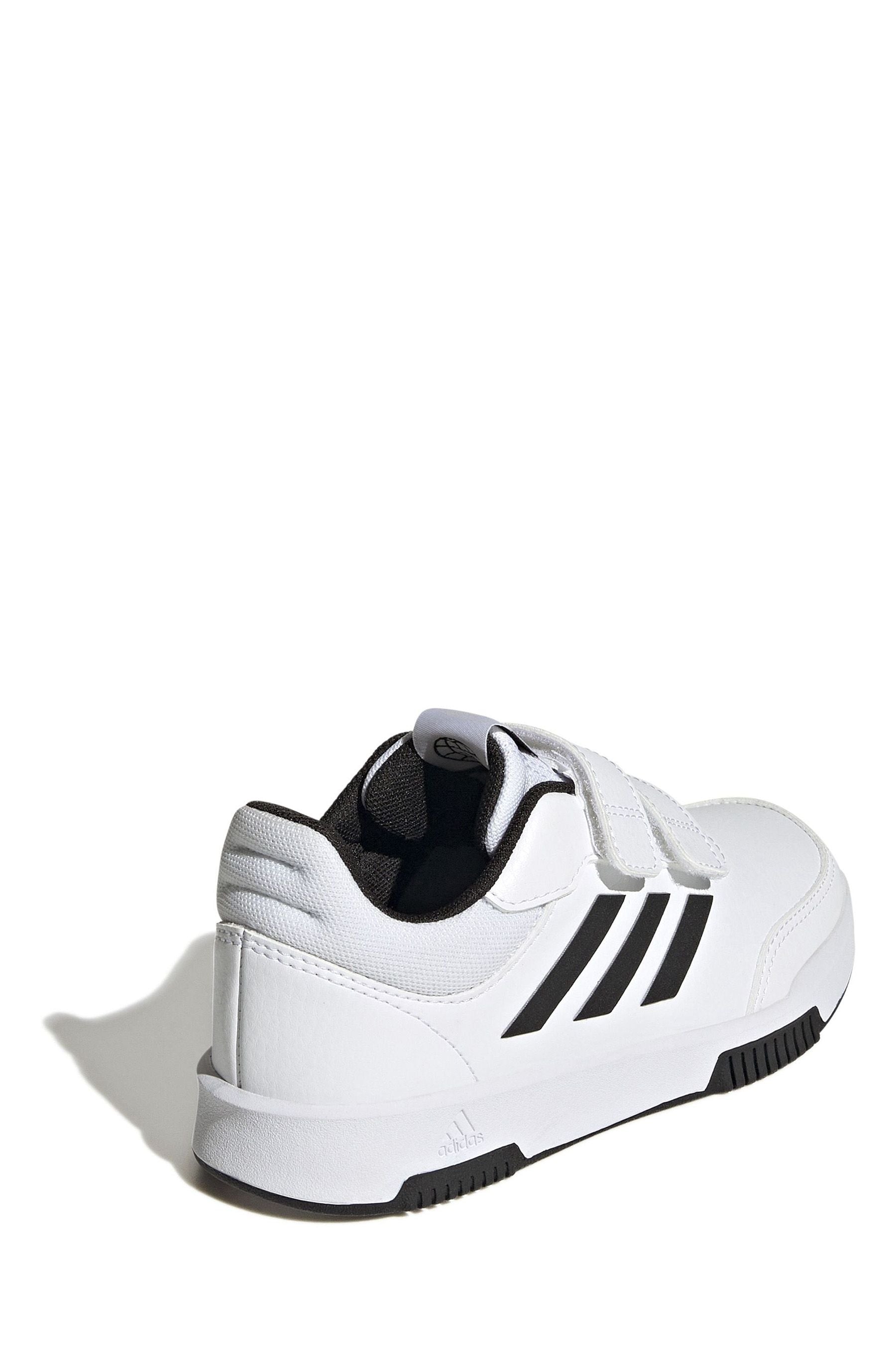 adidas White/Black Hook and Loop Tensaur Hook and Loop Trainers