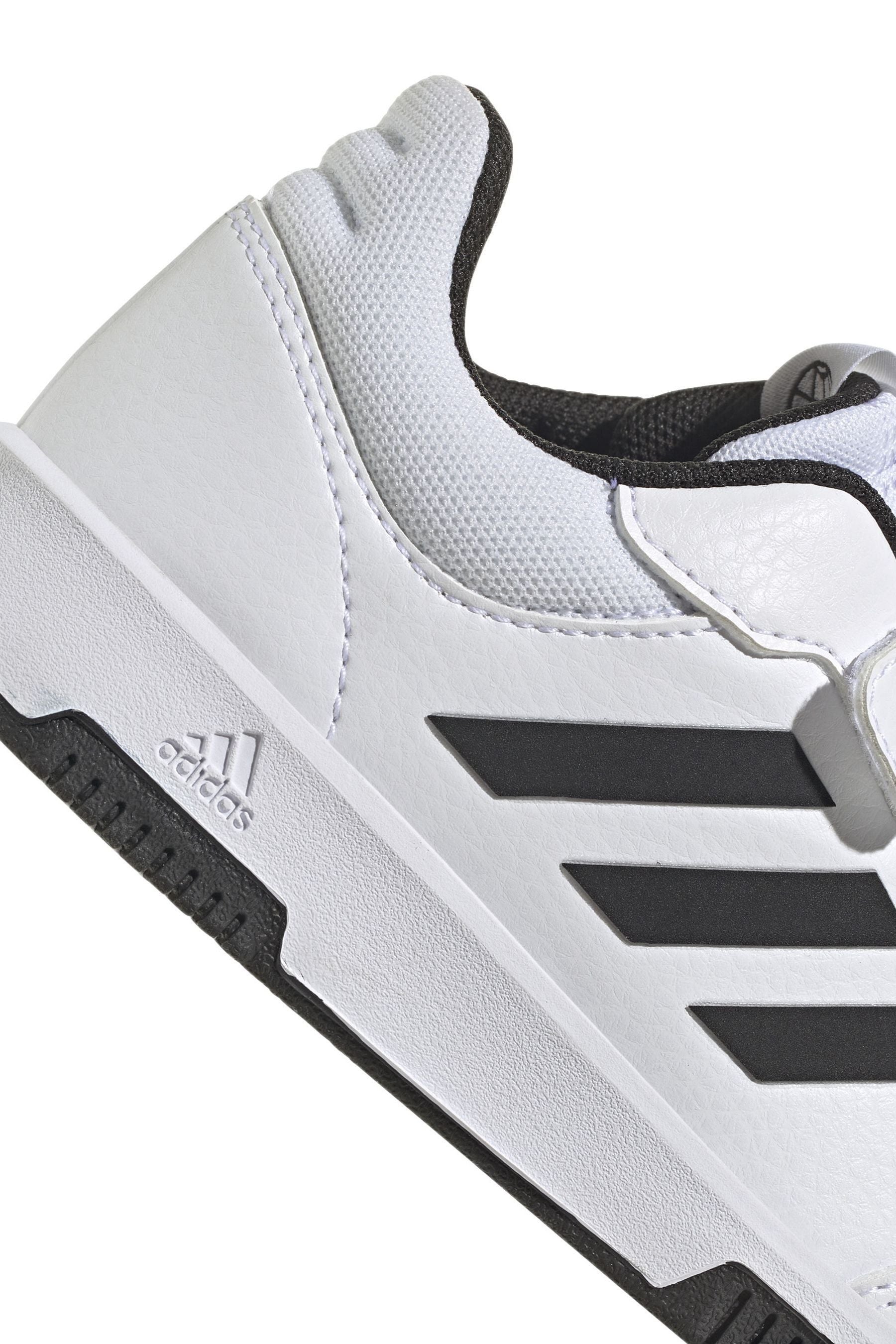 White/Black adidas Tensaur Hook and Loop Shoes