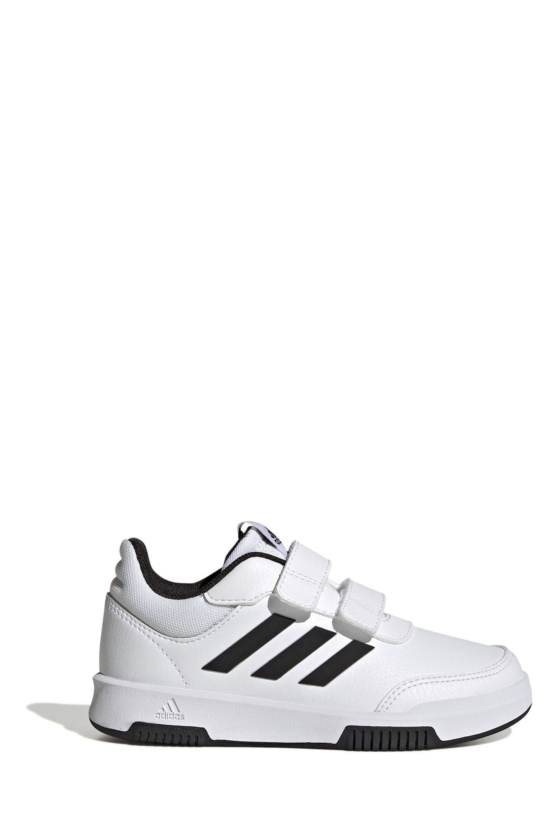 White/Black adidas Tensaur Hook and Loop Shoes