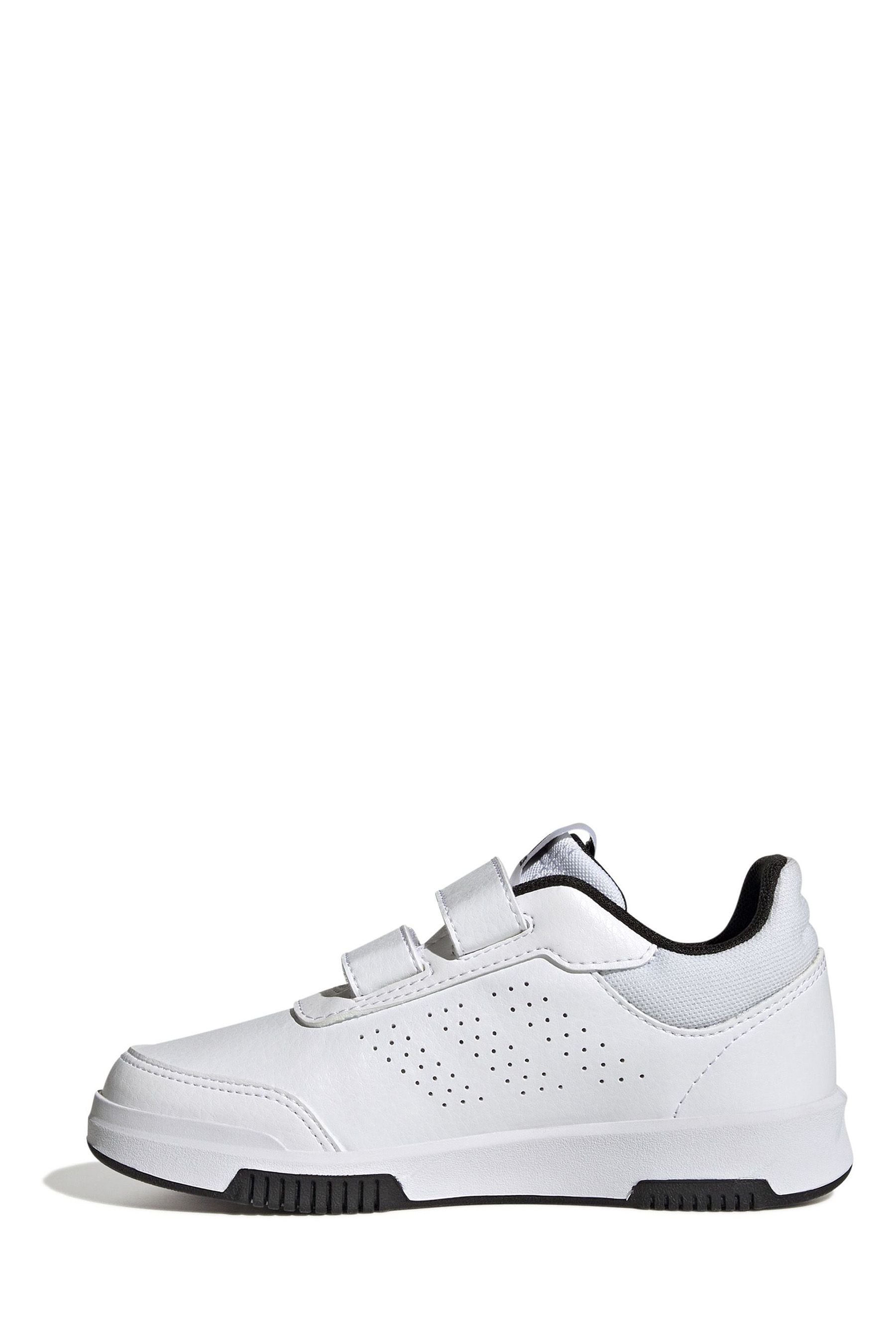 White/Black adidas Tensaur Hook and Loop Shoes