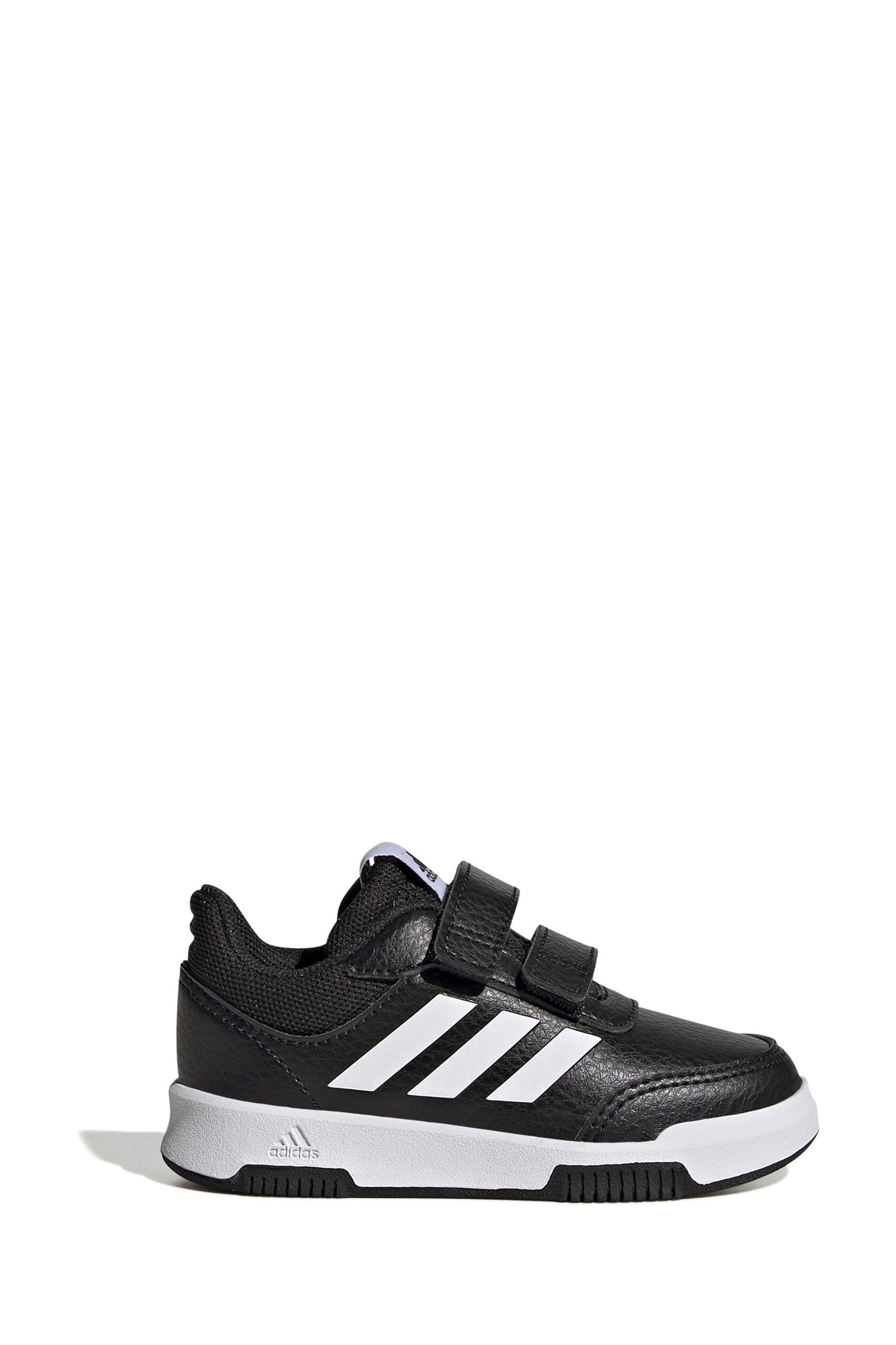 Black/White adidas Tensaur Hook and Loop Shoes