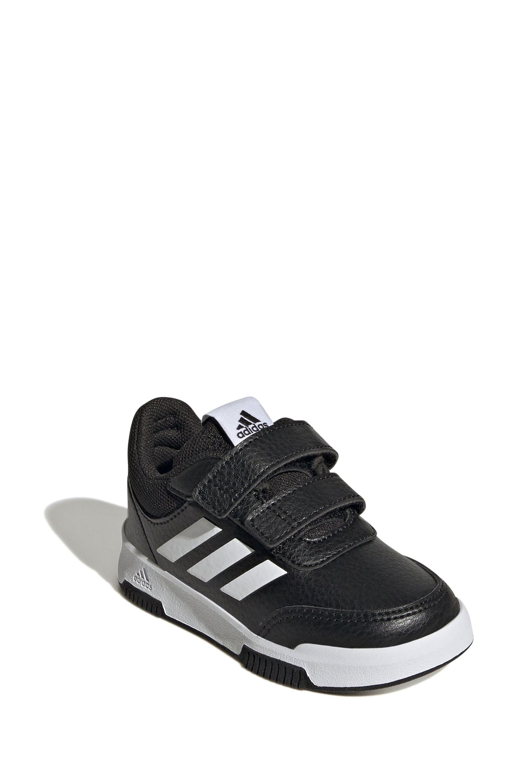 Black/White adidas Tensaur Hook and Loop Shoes