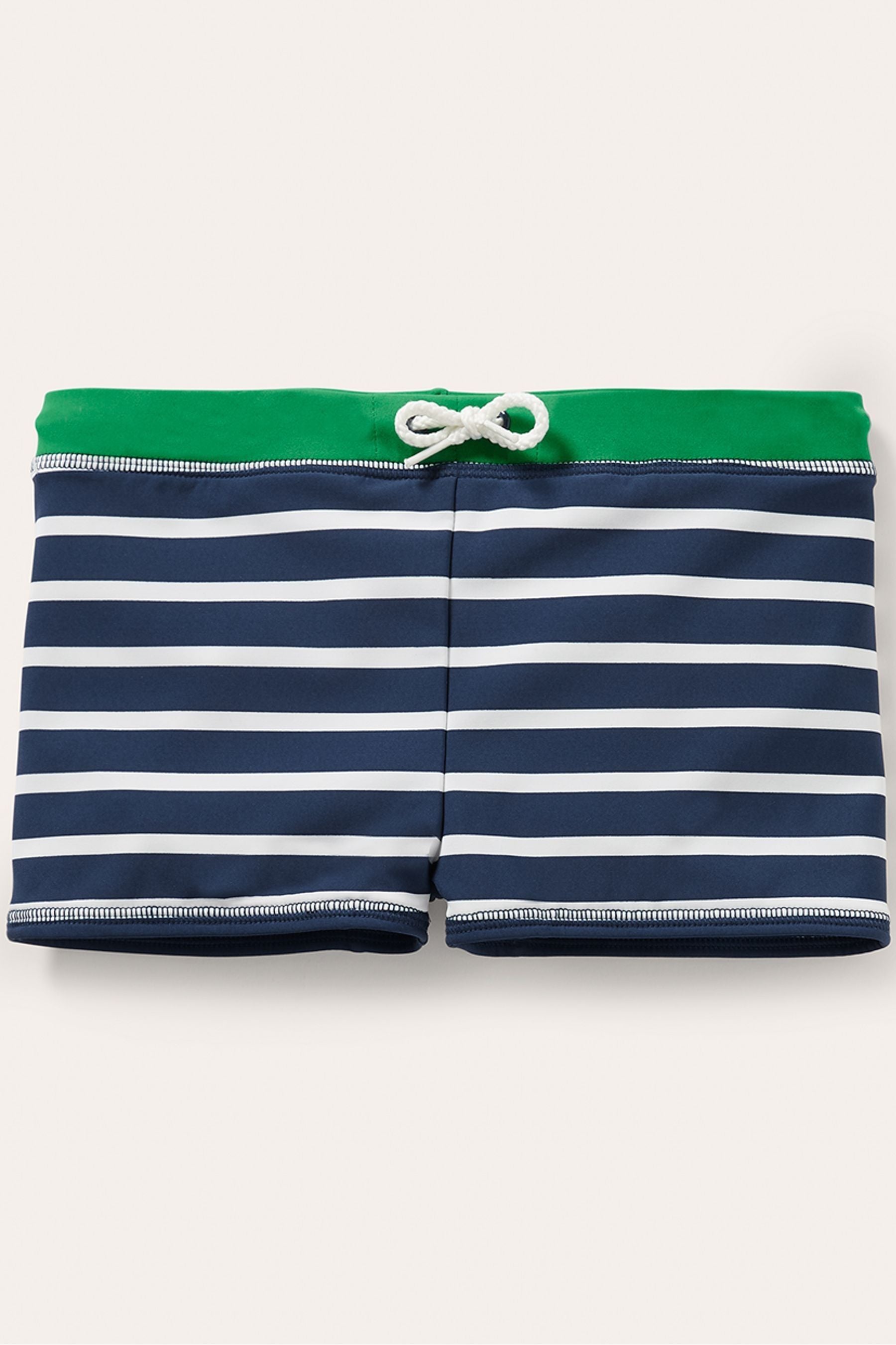 Boden Navy Blue Swim Trunks