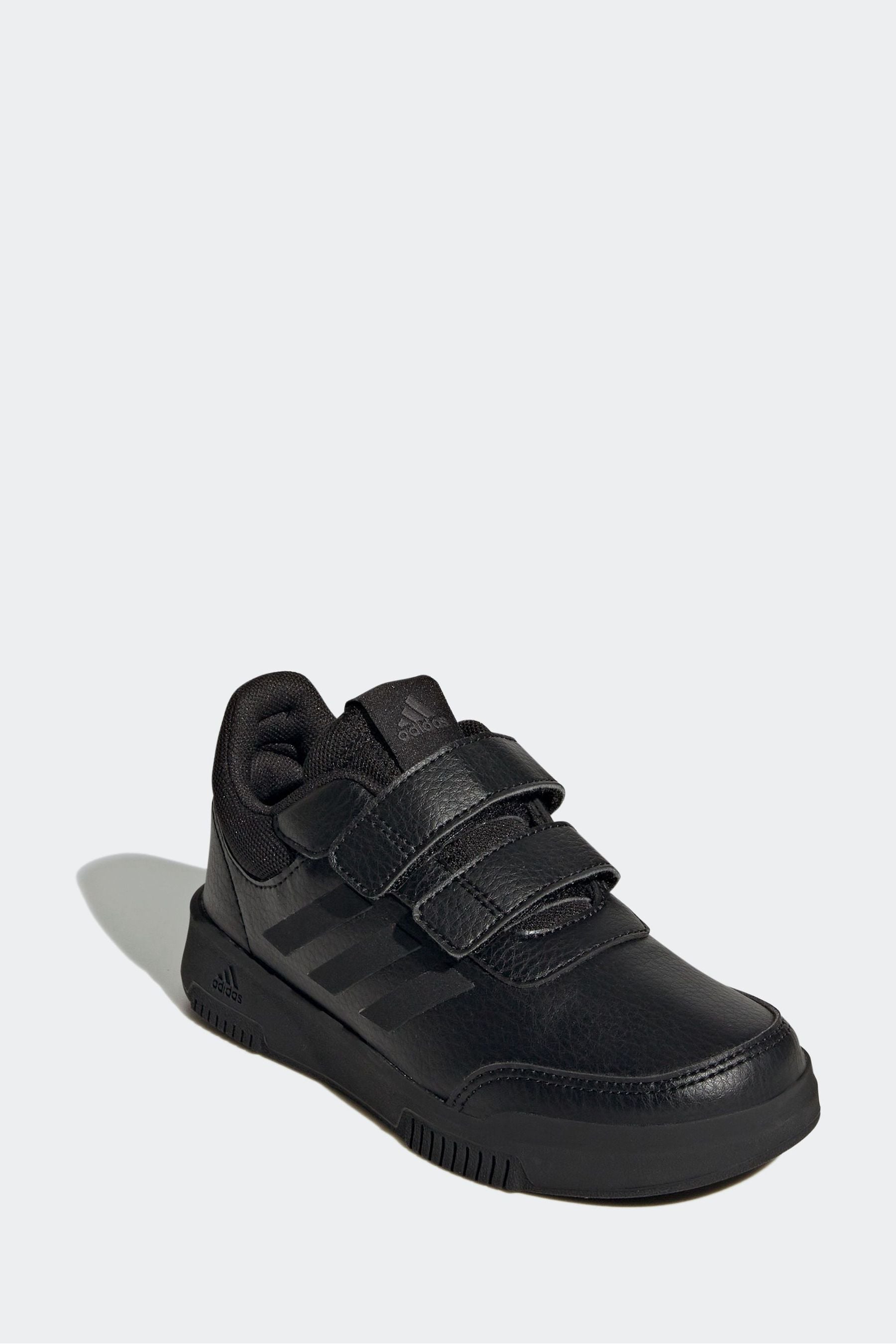 adidas Charcoal Black Hook and Loop Tensaur Hook and Loop Trainers