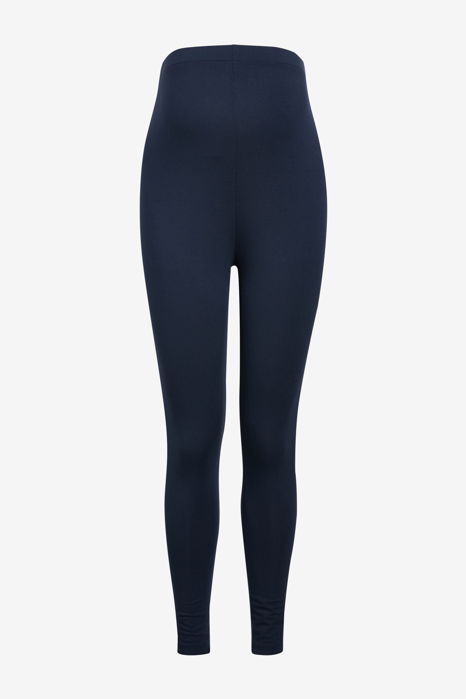 Black/Navy Blue Full Length Maternity Essential Leggings