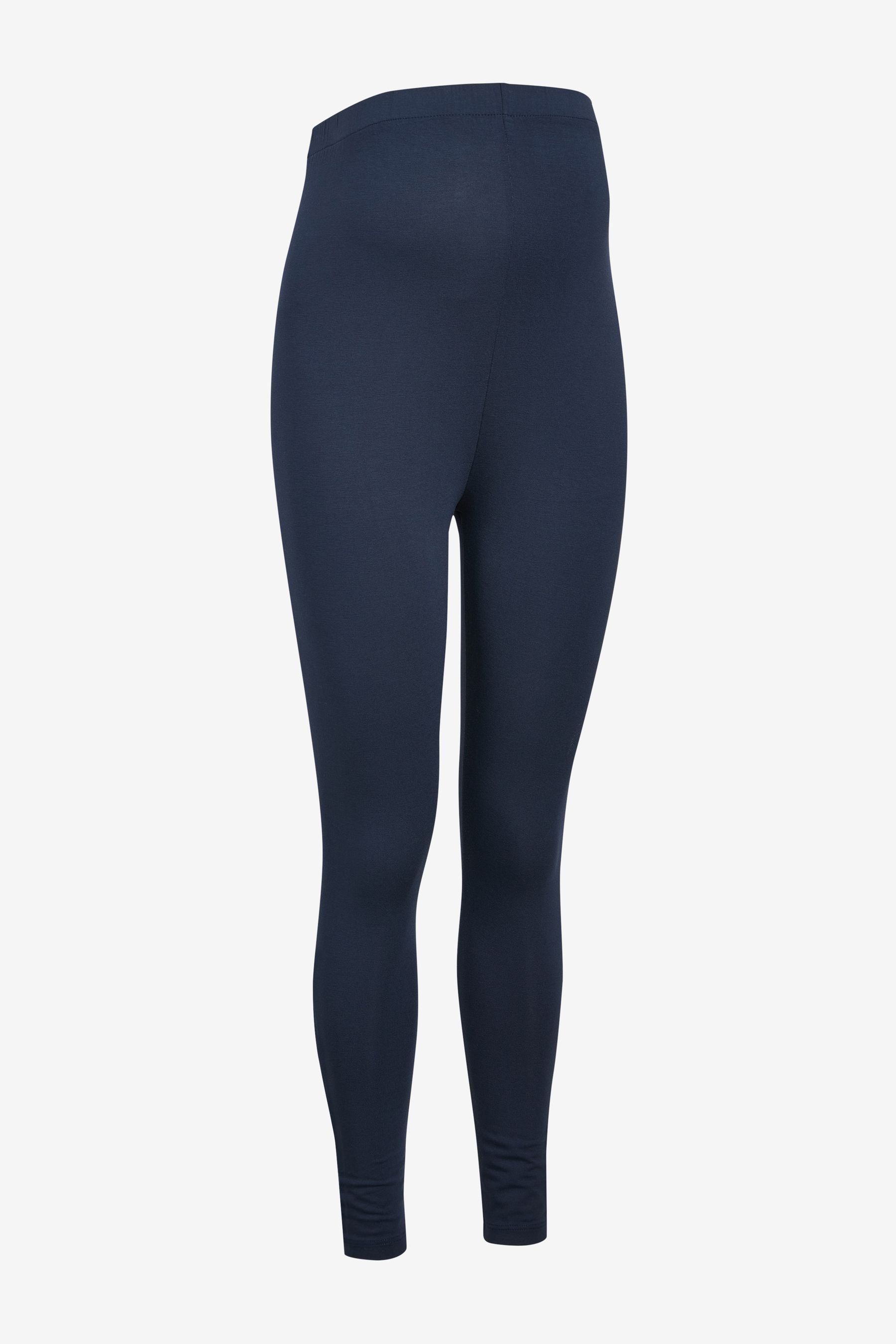 Black/Navy Blue Full Length Maternity Essential Leggings