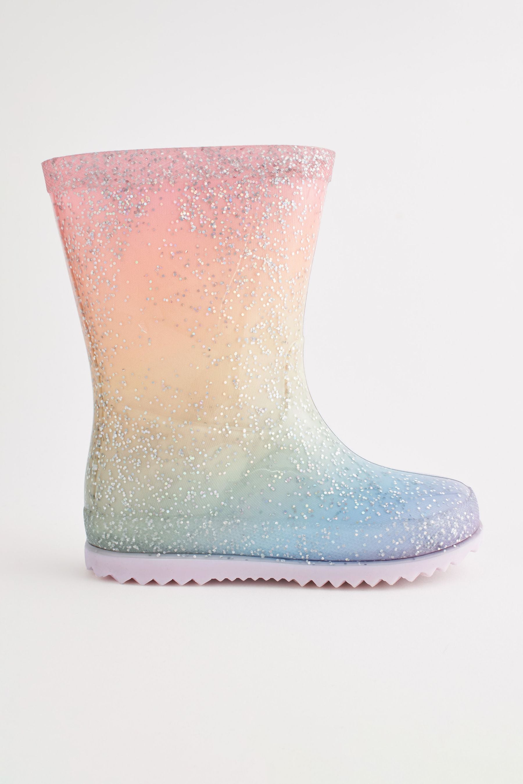 Pastel Rainbow Glitter Wellies