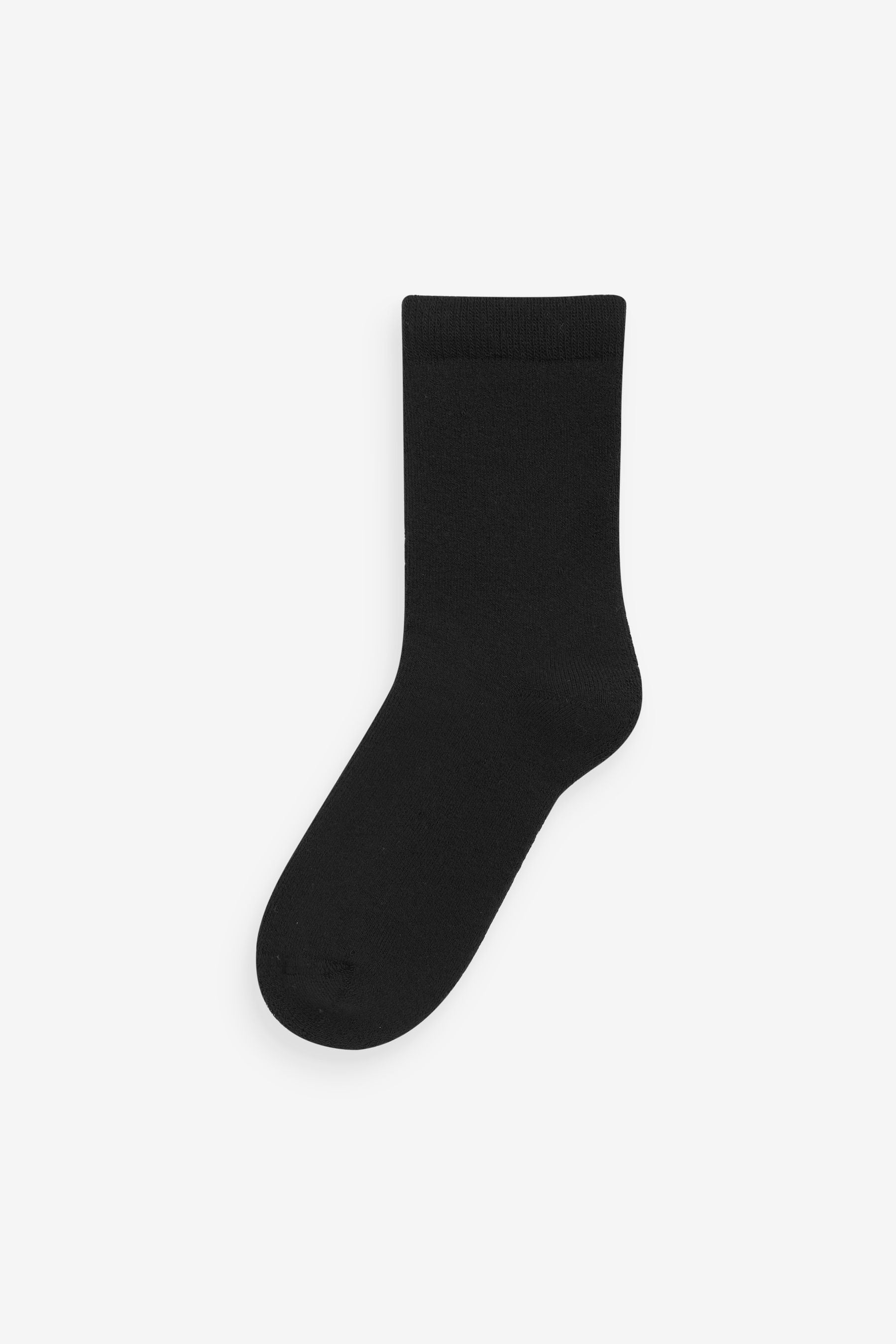 Black Warm Thermal Cotton Rich Socks 5 Pack