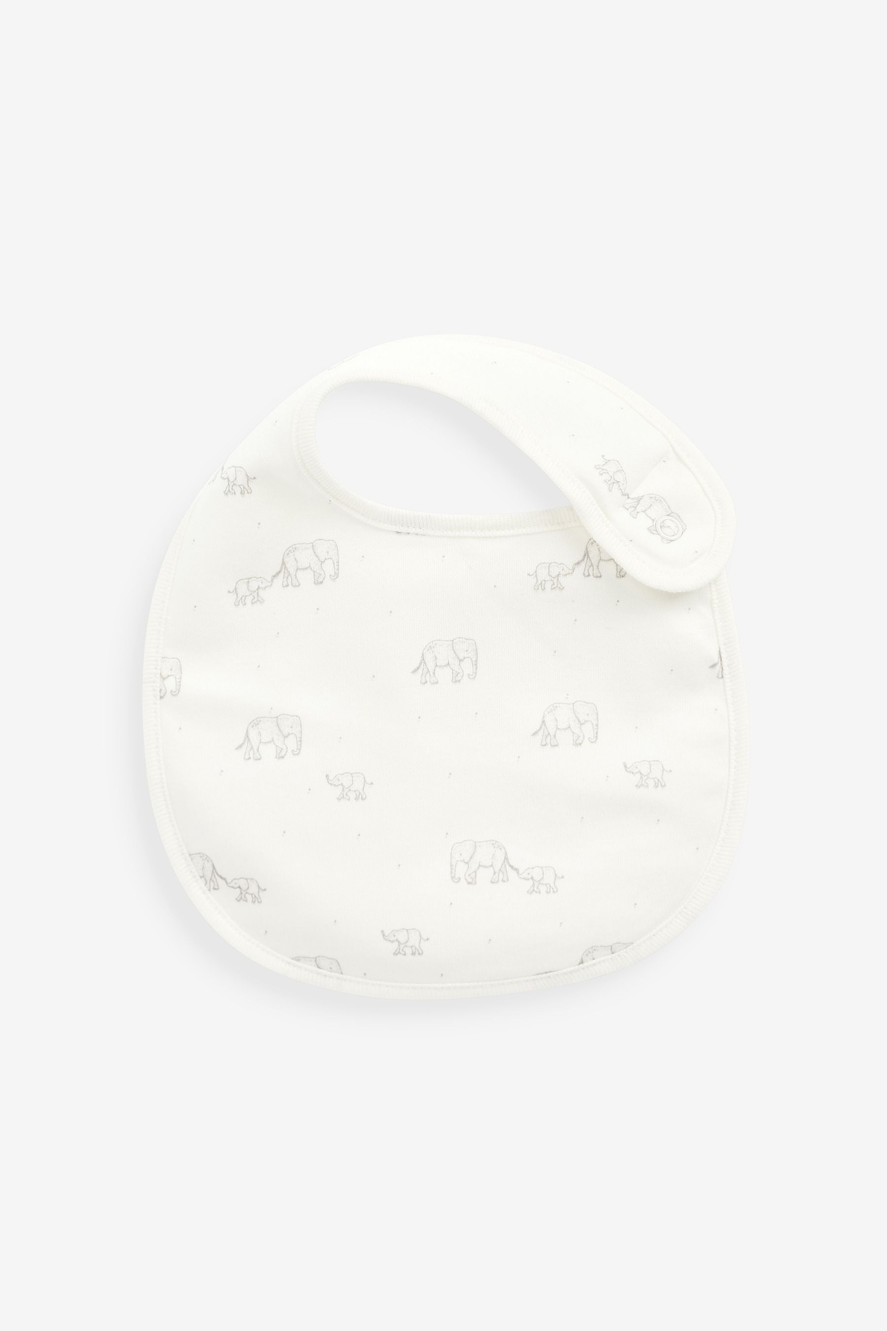 Delicate White Animal 3 Pack Regular Bibs