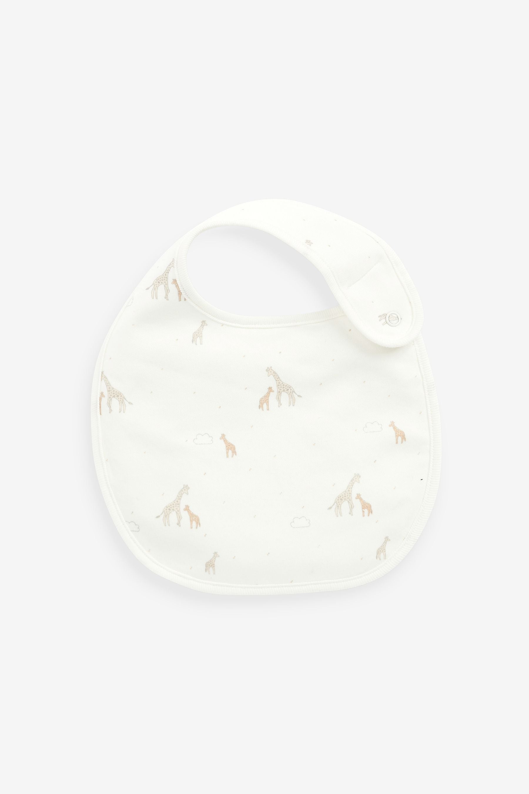 Delicate White Animal 3 Pack Regular Bibs