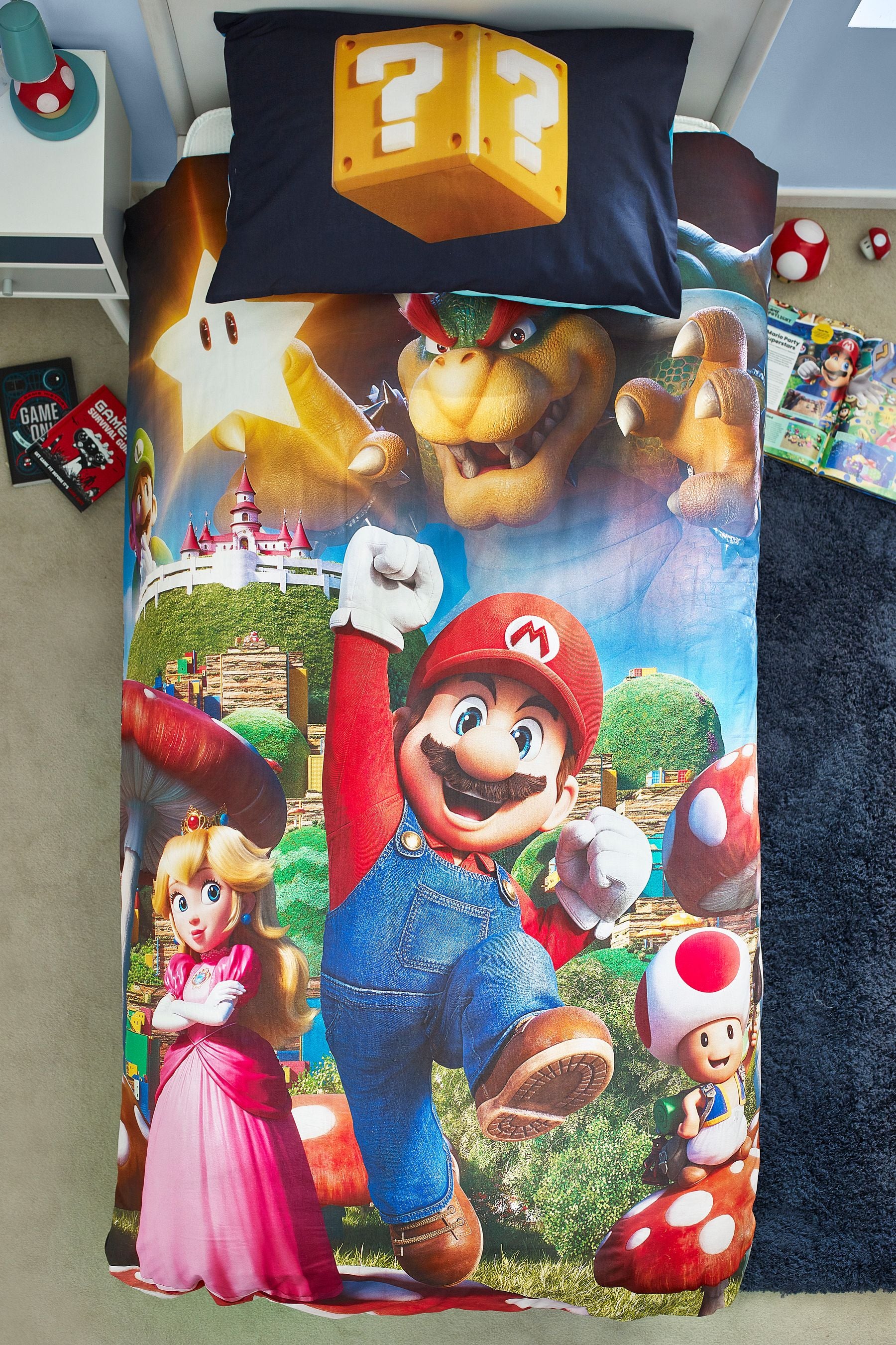 Multi Super Mario Duvet Cover and Pillowcase Set