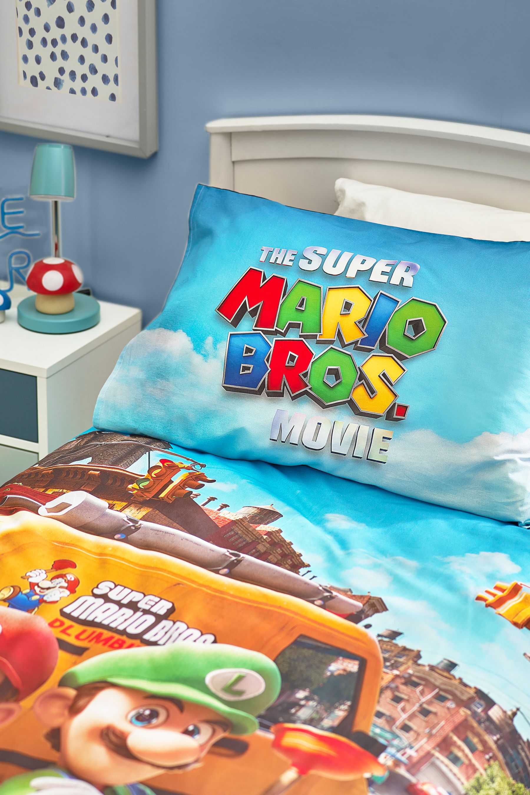 Multi Super Mario Duvet Cover and Pillowcase Set