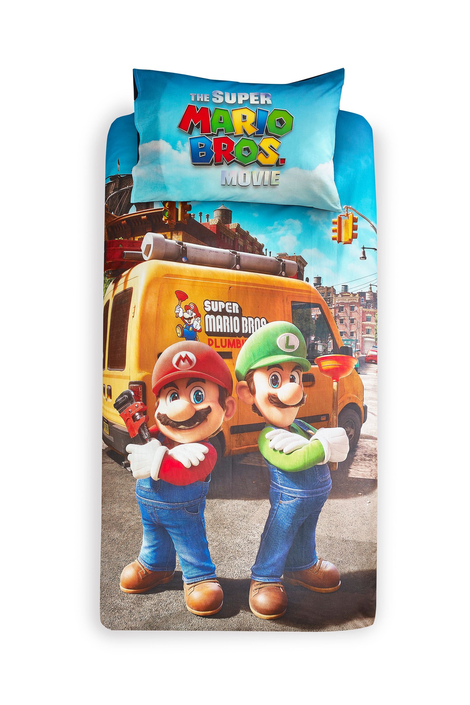 Multi Super Mario Duvet Cover and Pillowcase Set