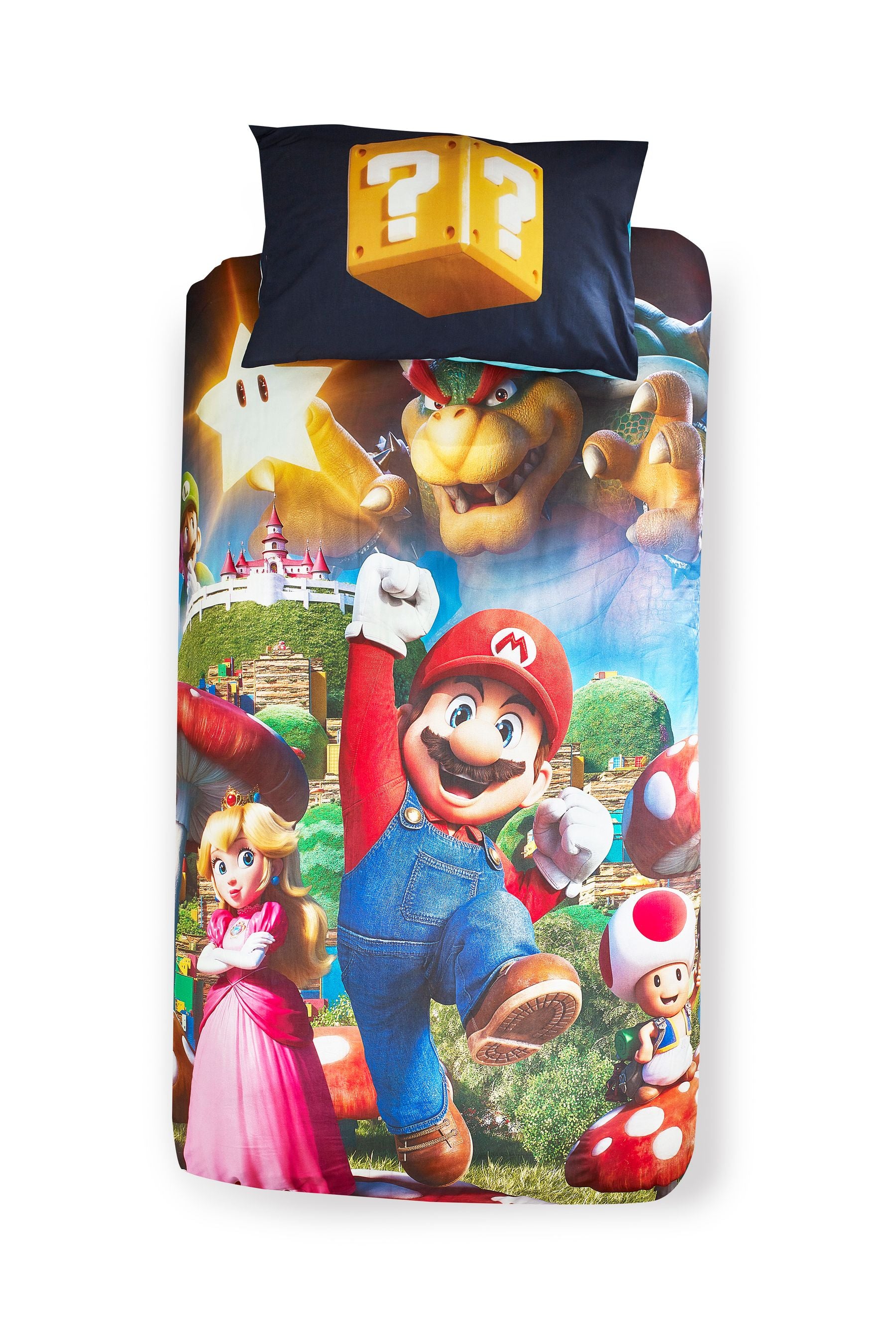 Multi Super Mario Duvet Cover and Pillowcase Set