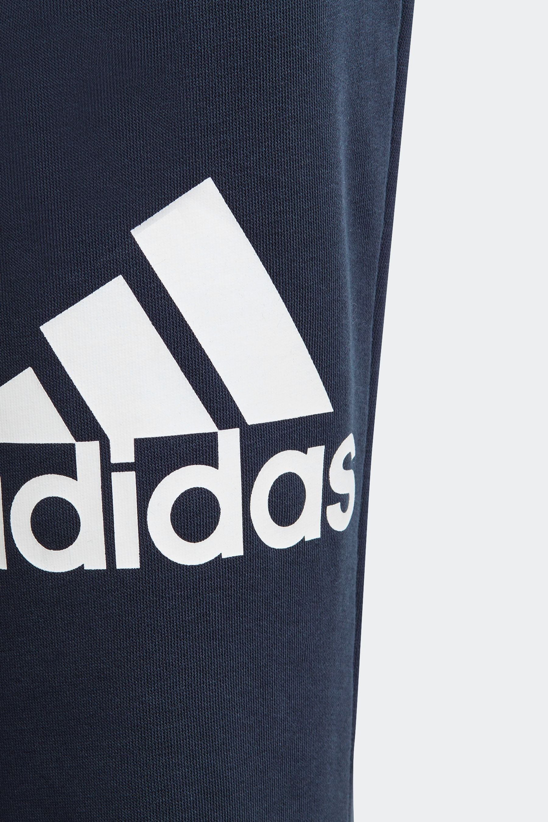 adidas Dark Blue Regular Fit Sportswear Essentials Big Logo Cotton Joggers