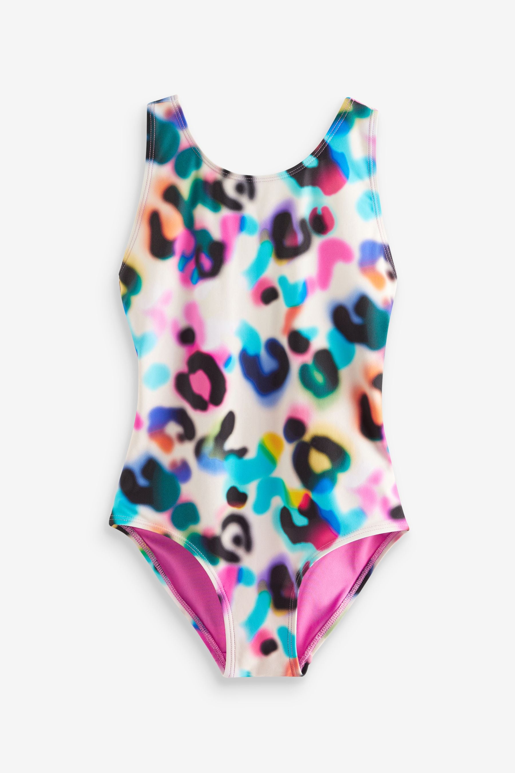 Multi Bright Animal Print Sports Swimsuit (3-16yrs)